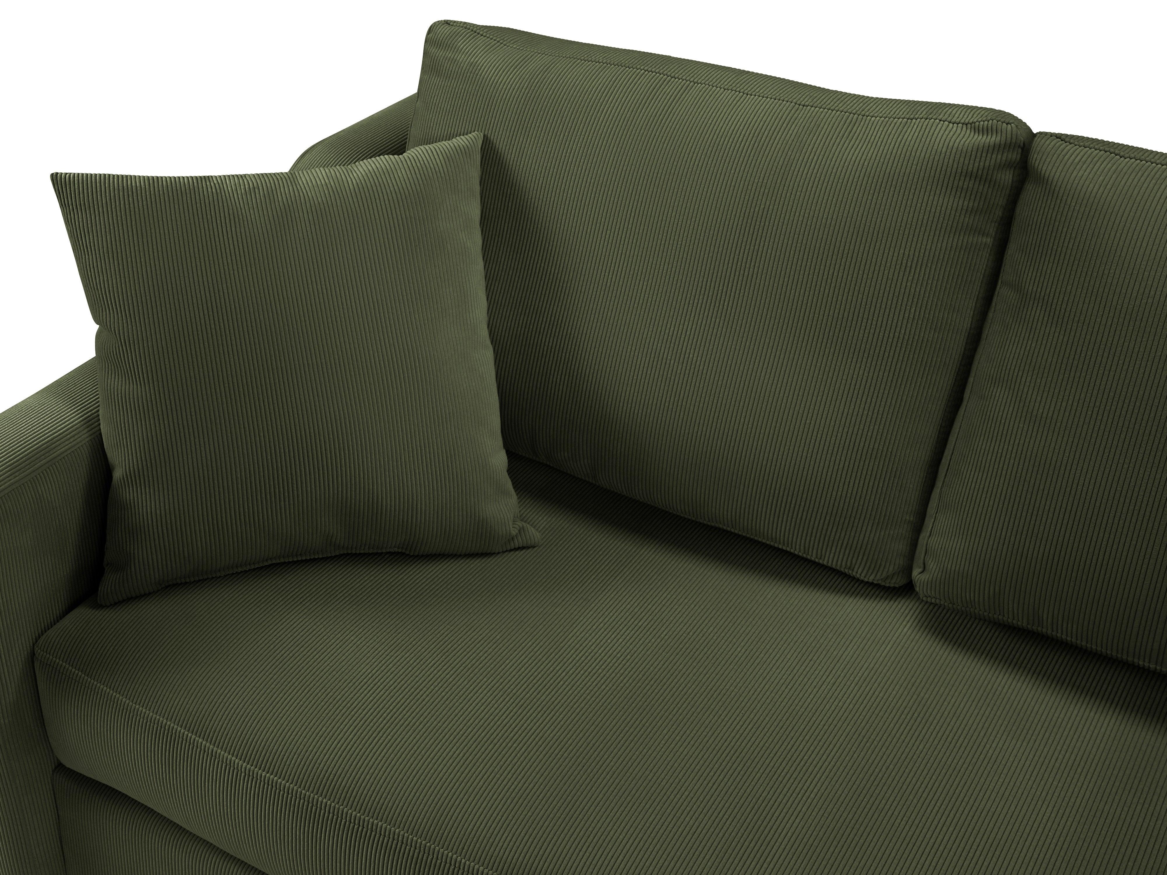 Sofa sztruksowa z funkcją spania ROSE butelkowa zieleń Mazzini Sofas Eye on Design