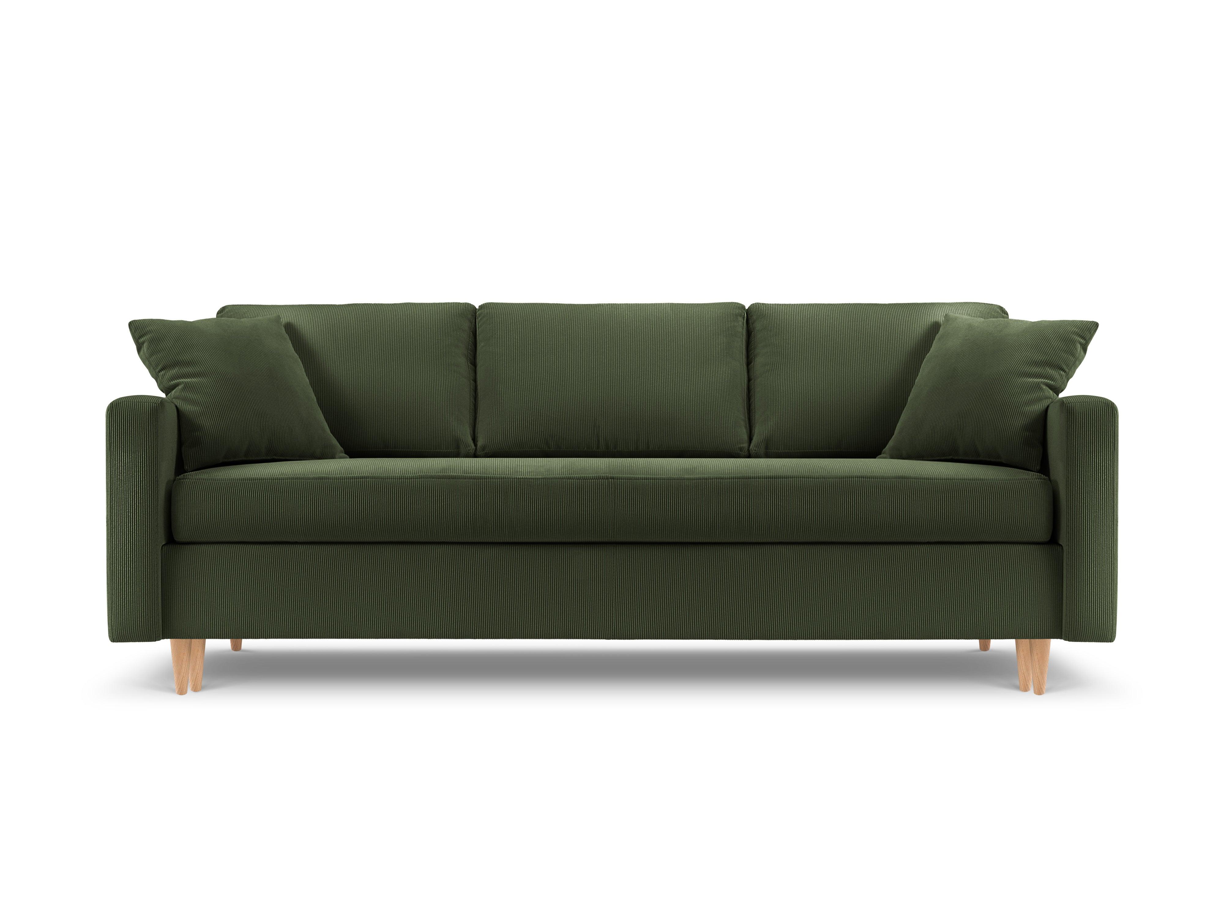 Sofa sztruksowa z funkcją spania ROSE butelkowa zieleń Mazzini Sofas Eye on Design