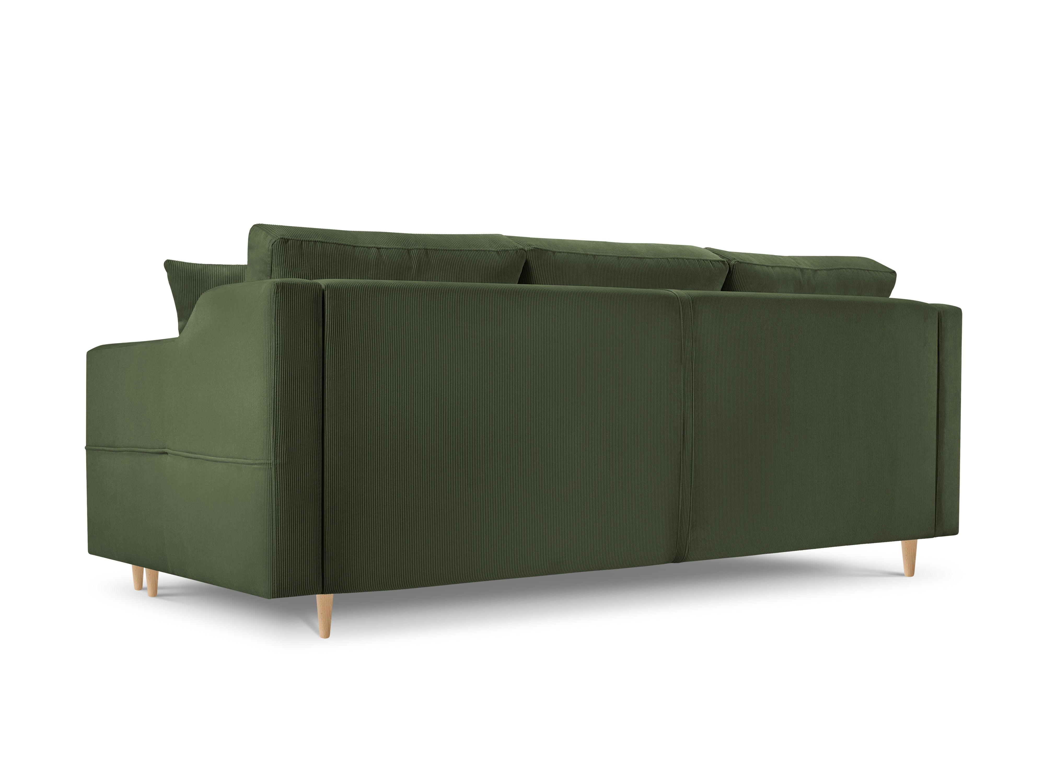 Sofa sztruksowa z funkcją spania ROSE butelkowa zieleń Mazzini Sofas Eye on Design