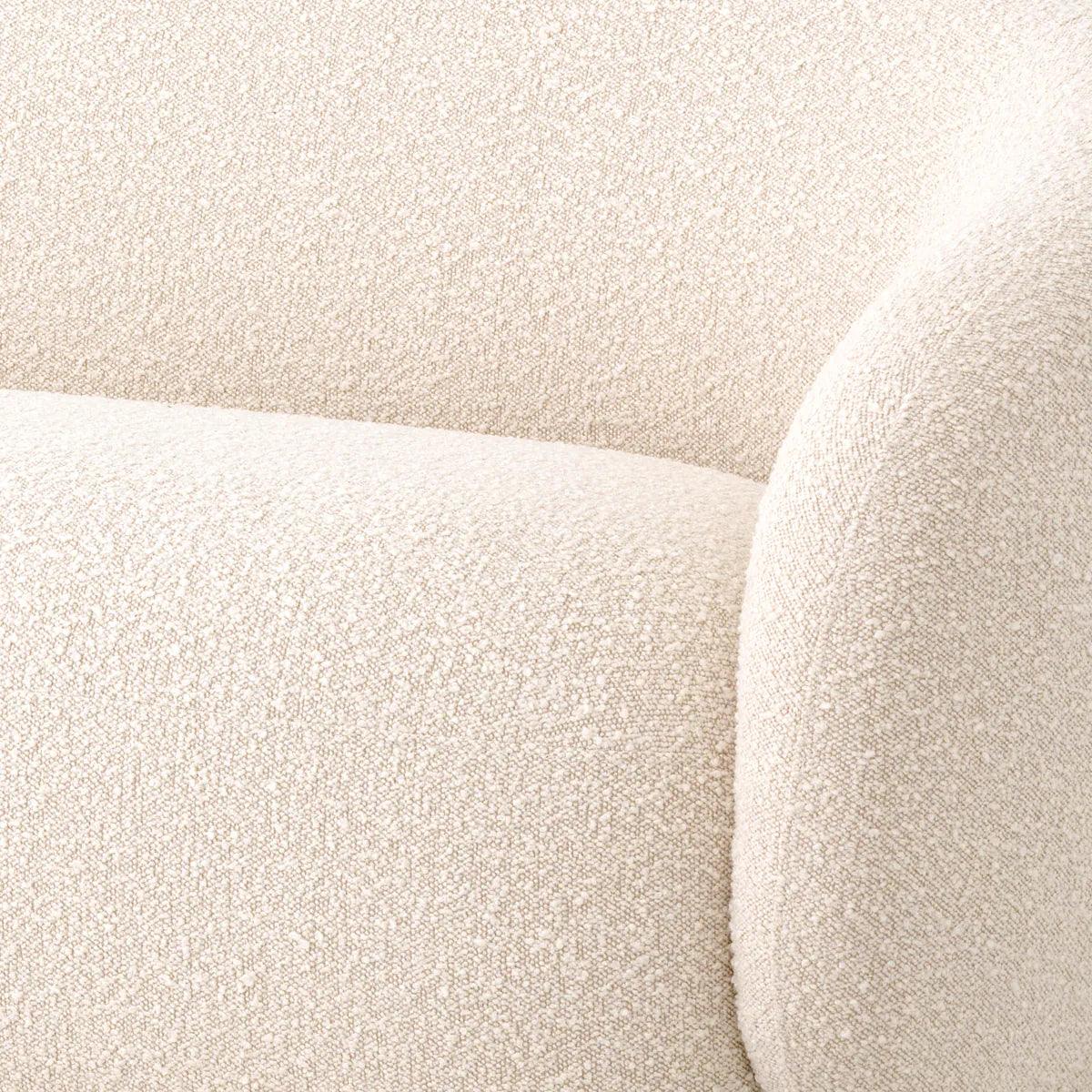 Sofa w tkaninie boucle BRICE kremowy Eichholtz Eye on Design