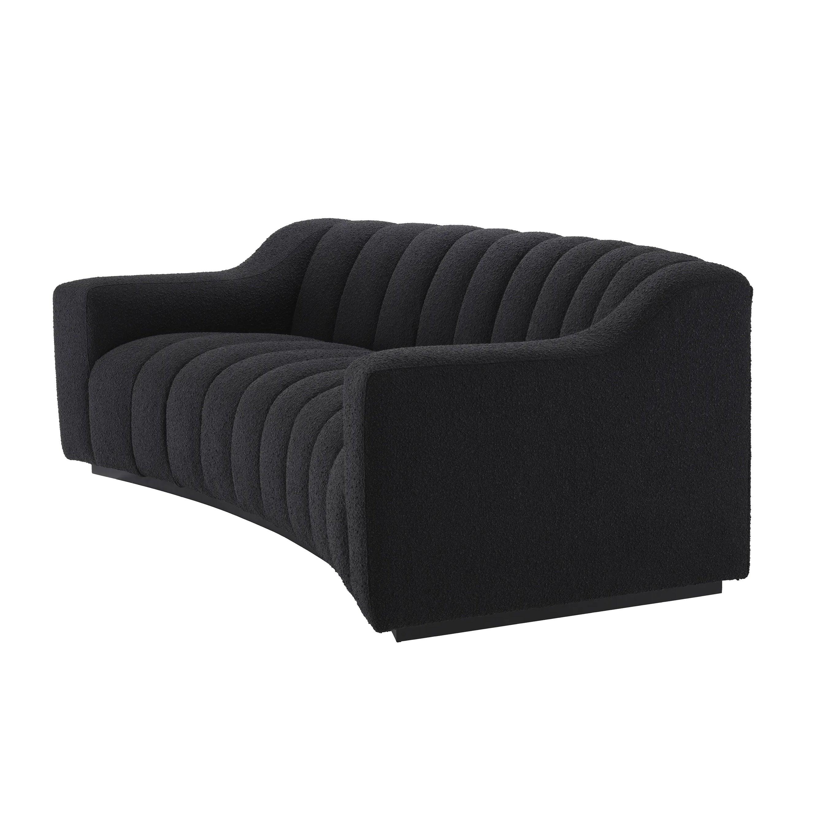 Sofa w tkaninie boucle KELLY czarny Eichholtz Eye on Design