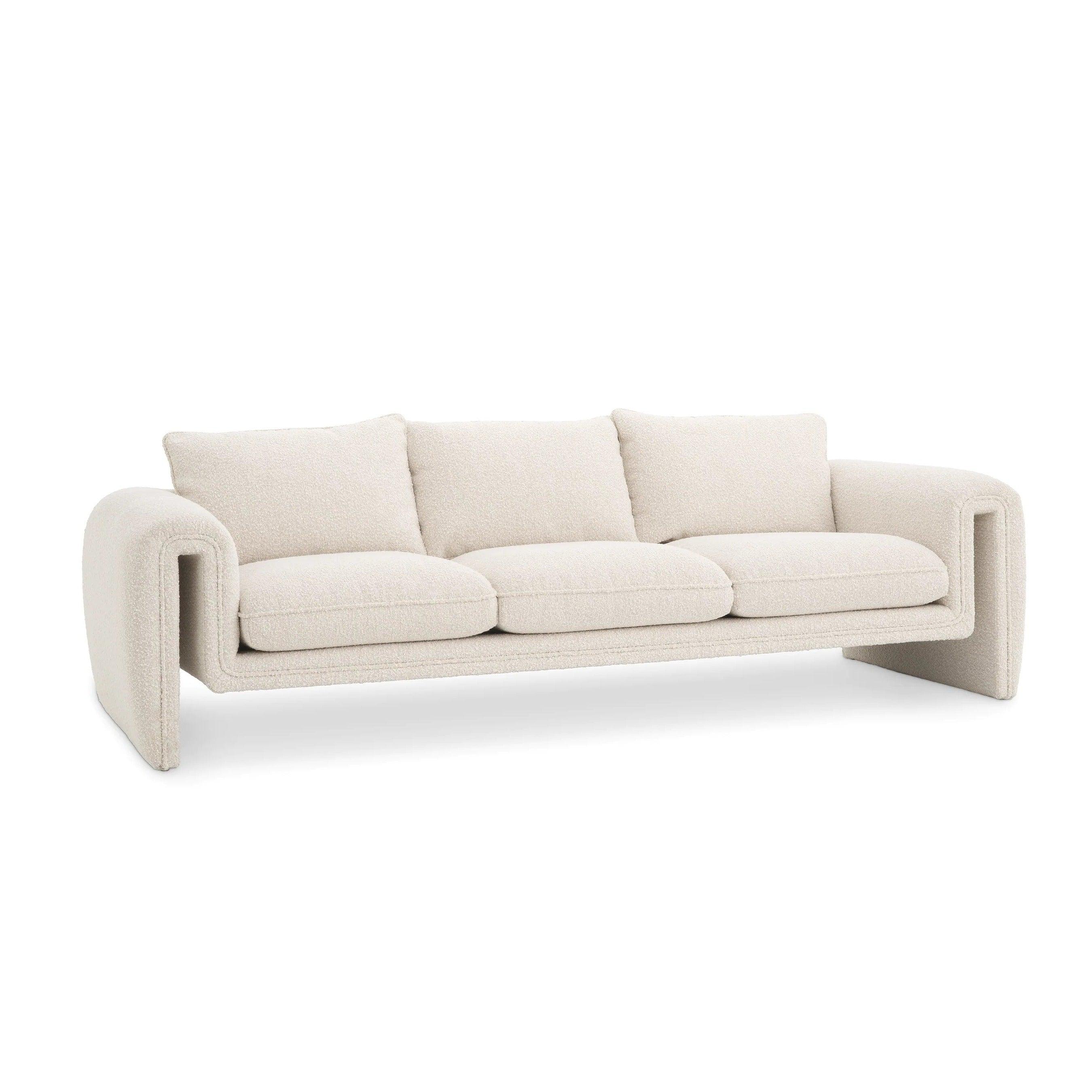 Sofa w tkaninie boucle TONDO kremowy Eichholtz Eye on Design