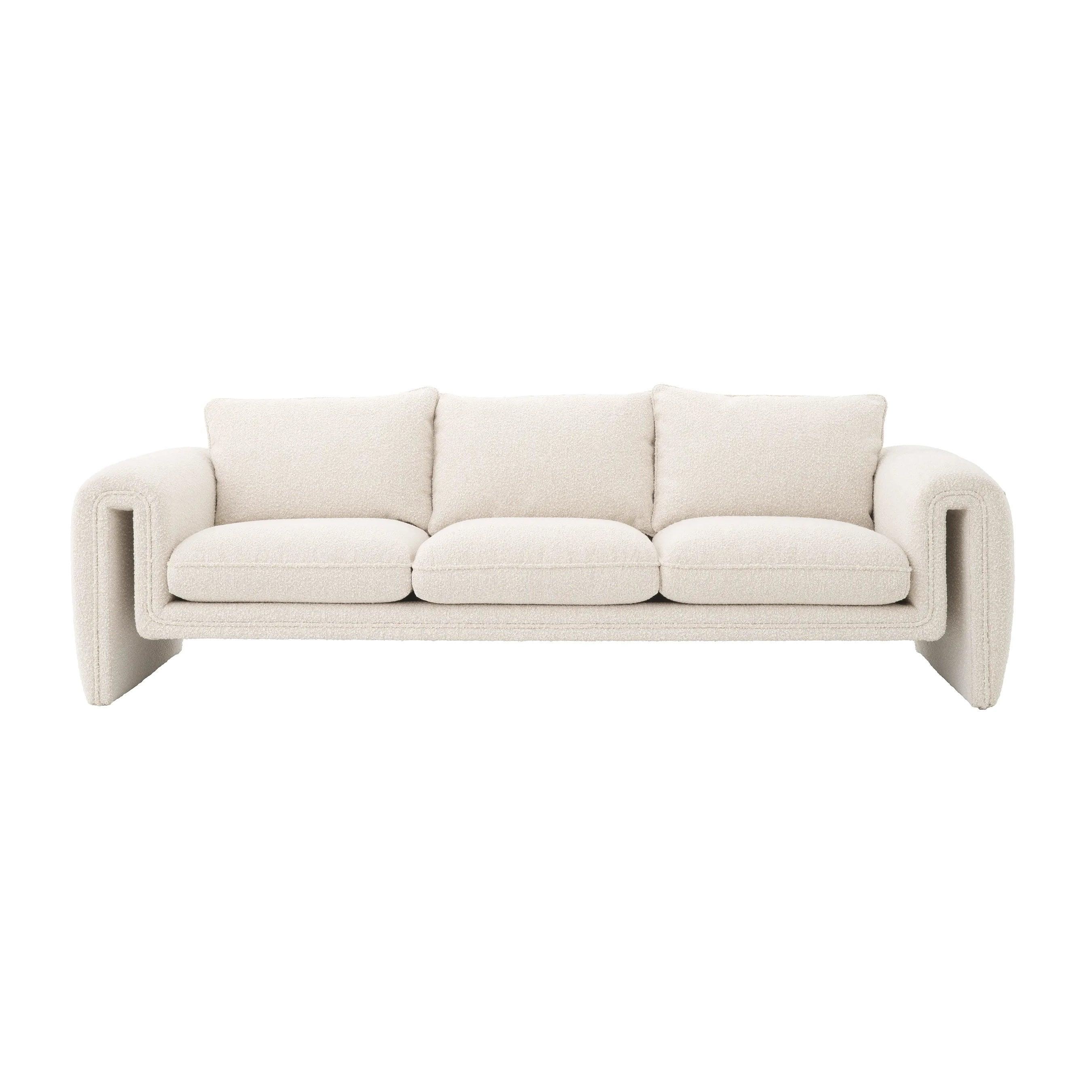 Sofa w tkaninie boucle TONDO kremowy Eichholtz Eye on Design