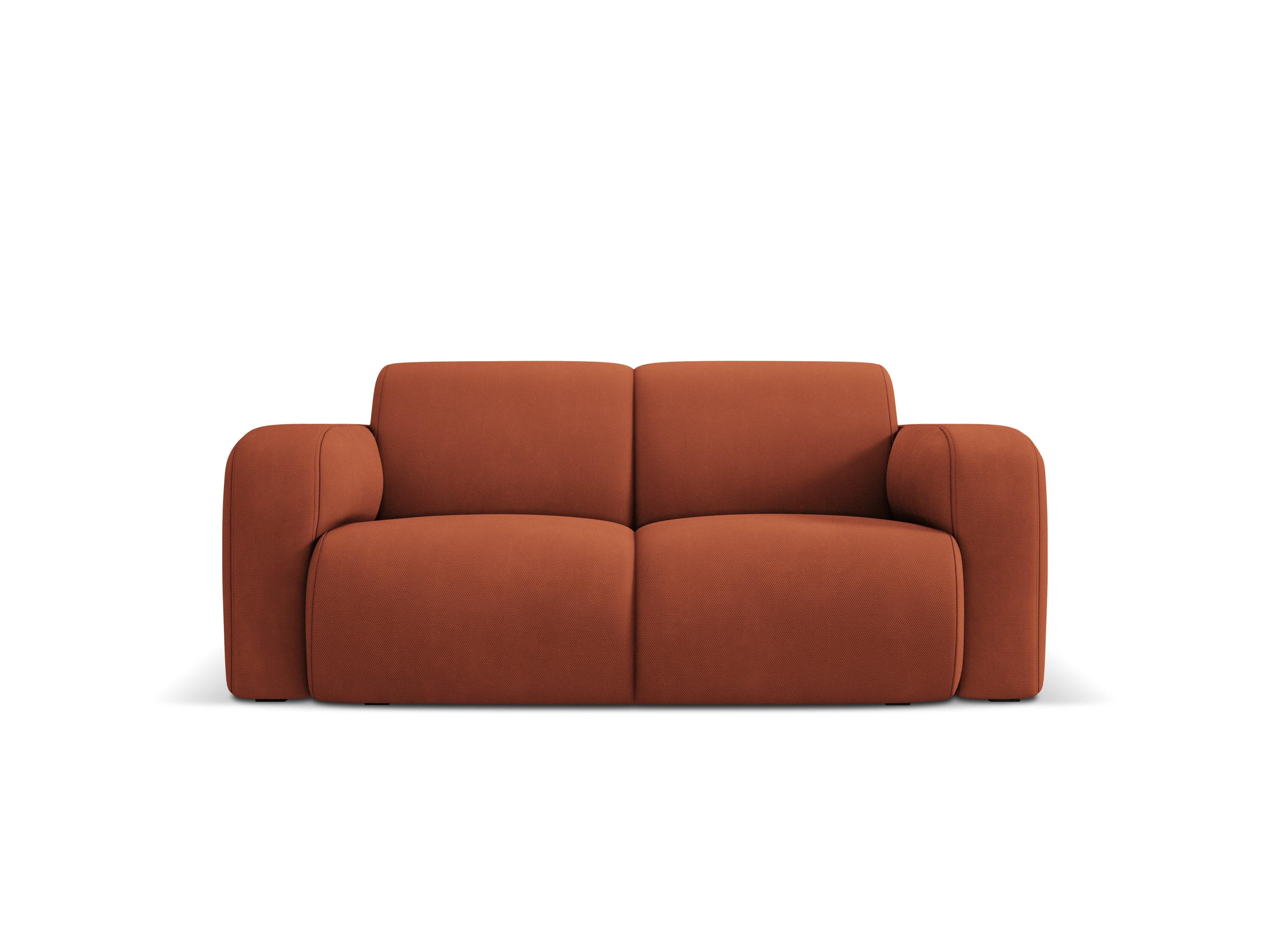 Sofa w tkaninie chenillowej 2-osobowa LOLA pomarańczowy Windsor & Co Eye on Design