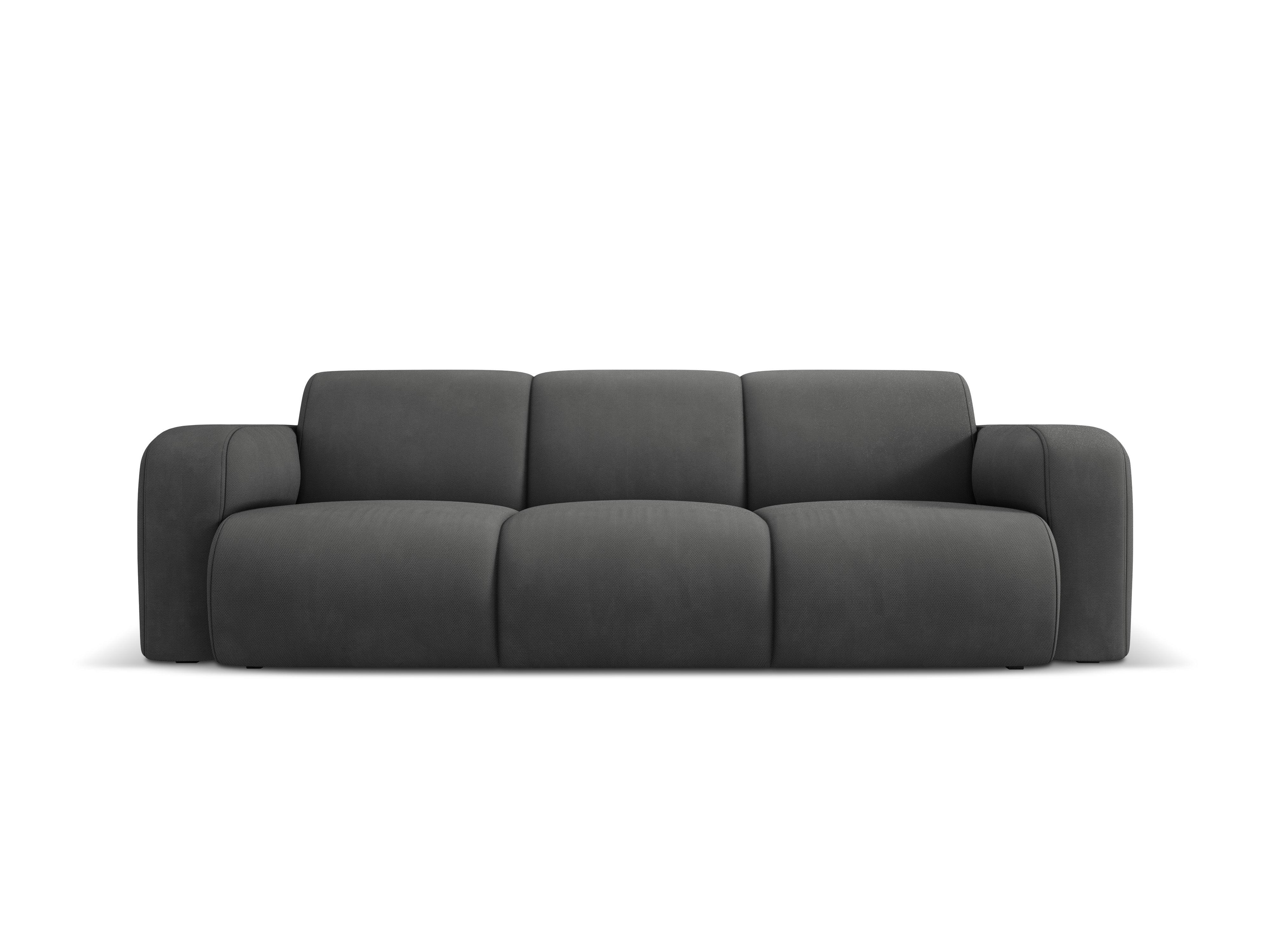 Sofa w tkaninie chenillowej 3-osobowa LOLA ciemnoszary Windsor & Co Eye on Design