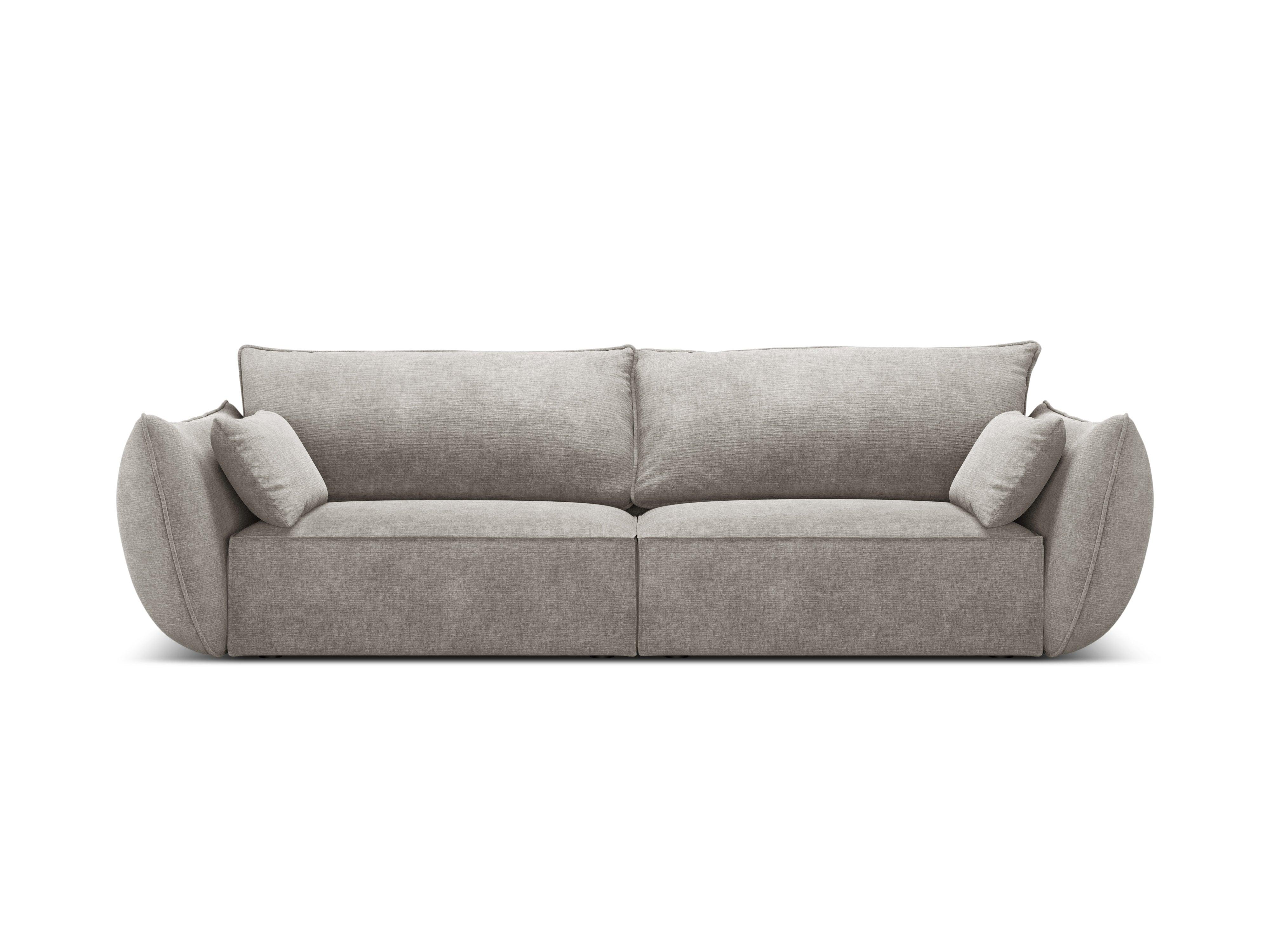 Sofa w tkaninie szenilowej 3-osobowa VANDA jasnoszary Mazzini Sofas Eye on Design