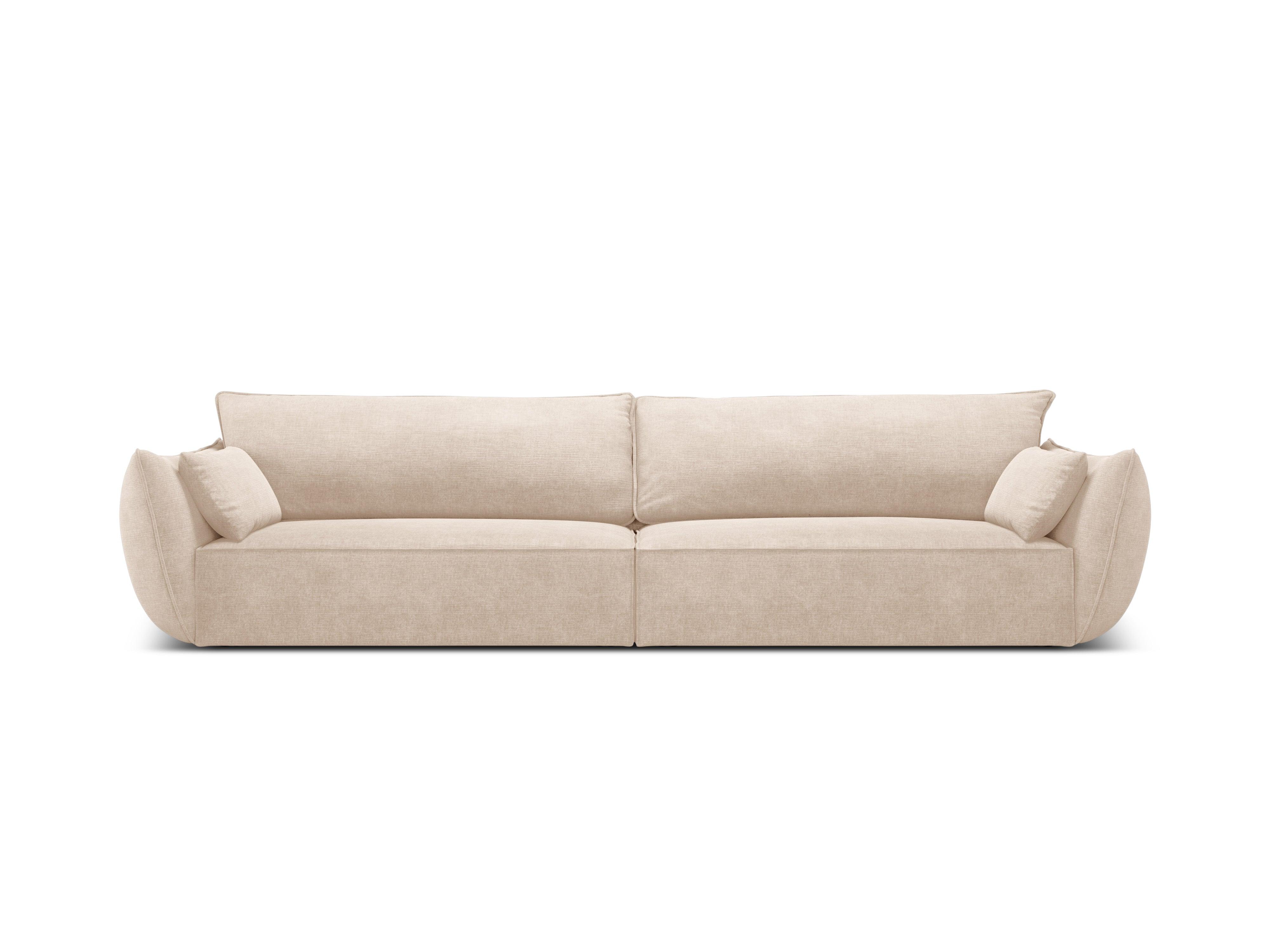 Sofa w tkaninie szenilowej 4-osobowa VANDA beżowy Mazzini Sofas Eye on Design