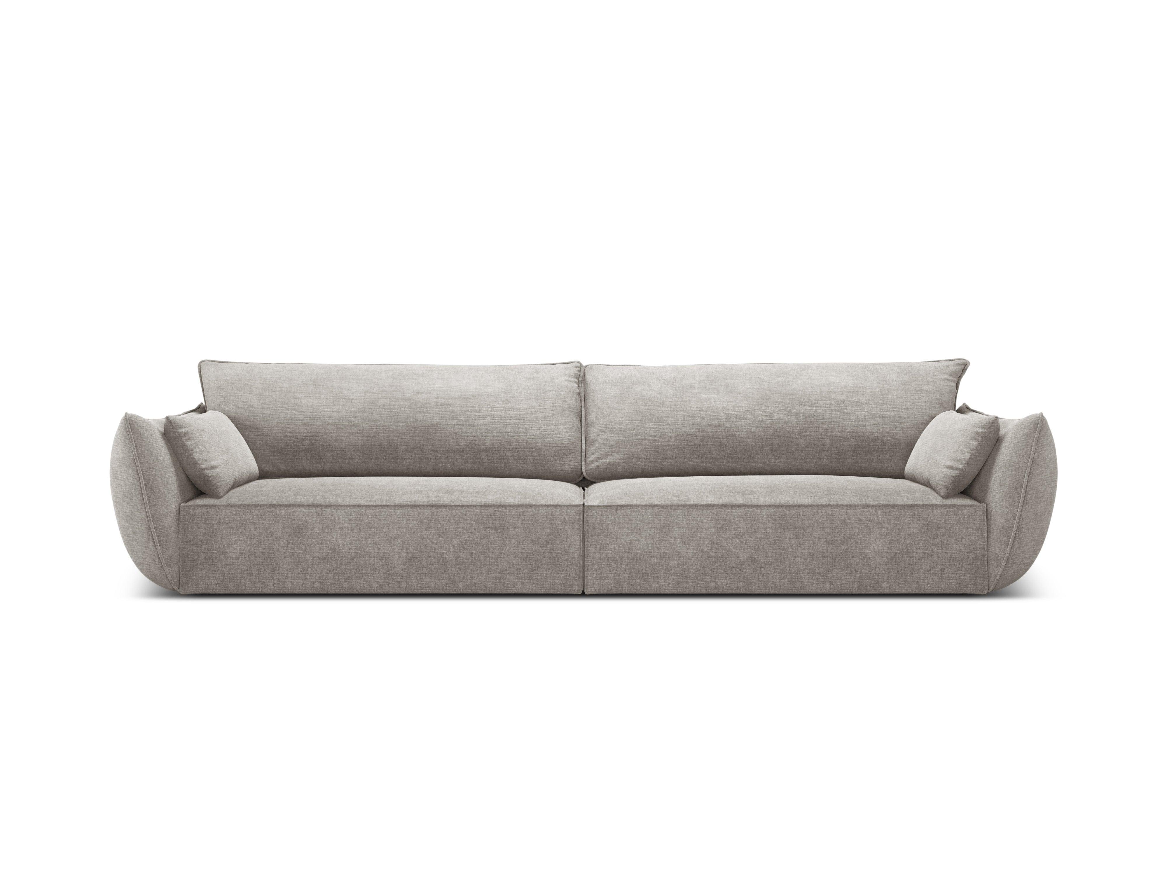 Sofa w tkaninie szenilowej 4-osobowa VANDA jasnoszary Mazzini Sofas Eye on Design