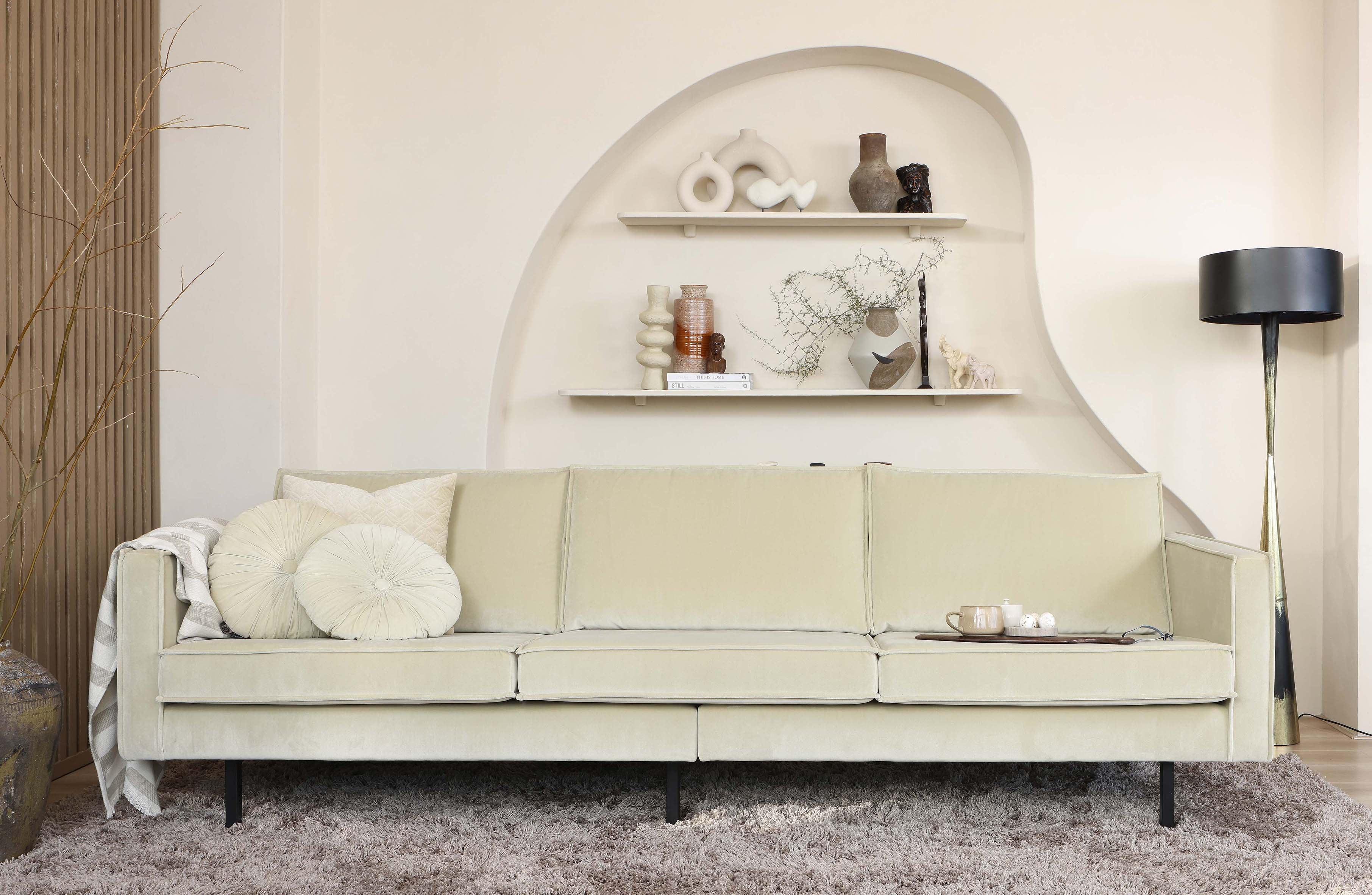 Sofa welurowa 3-osobowa RODEO brązowy Be Pure Eye on Design
