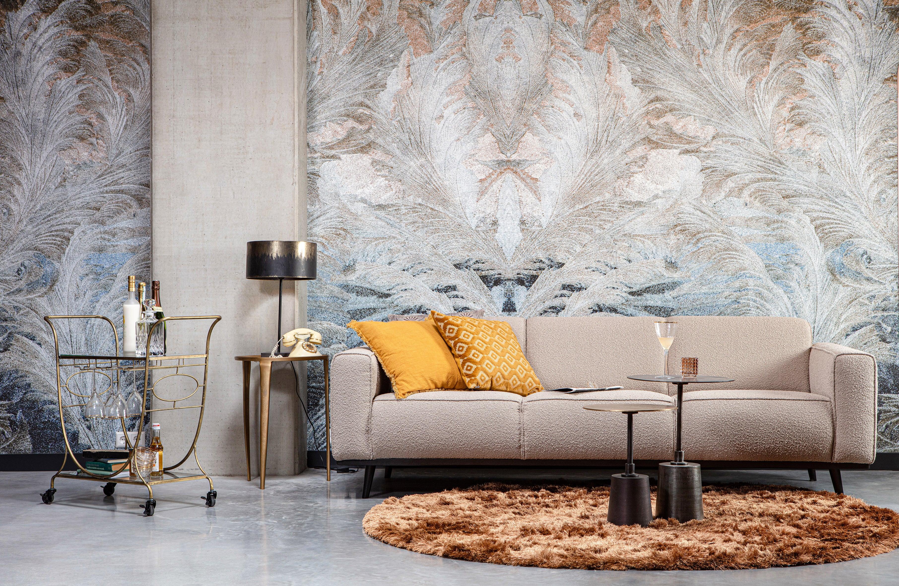 Sofa welurowa 3-osobowa STATEMENT STRUCTURE brązowy Be Pure Eye on Design