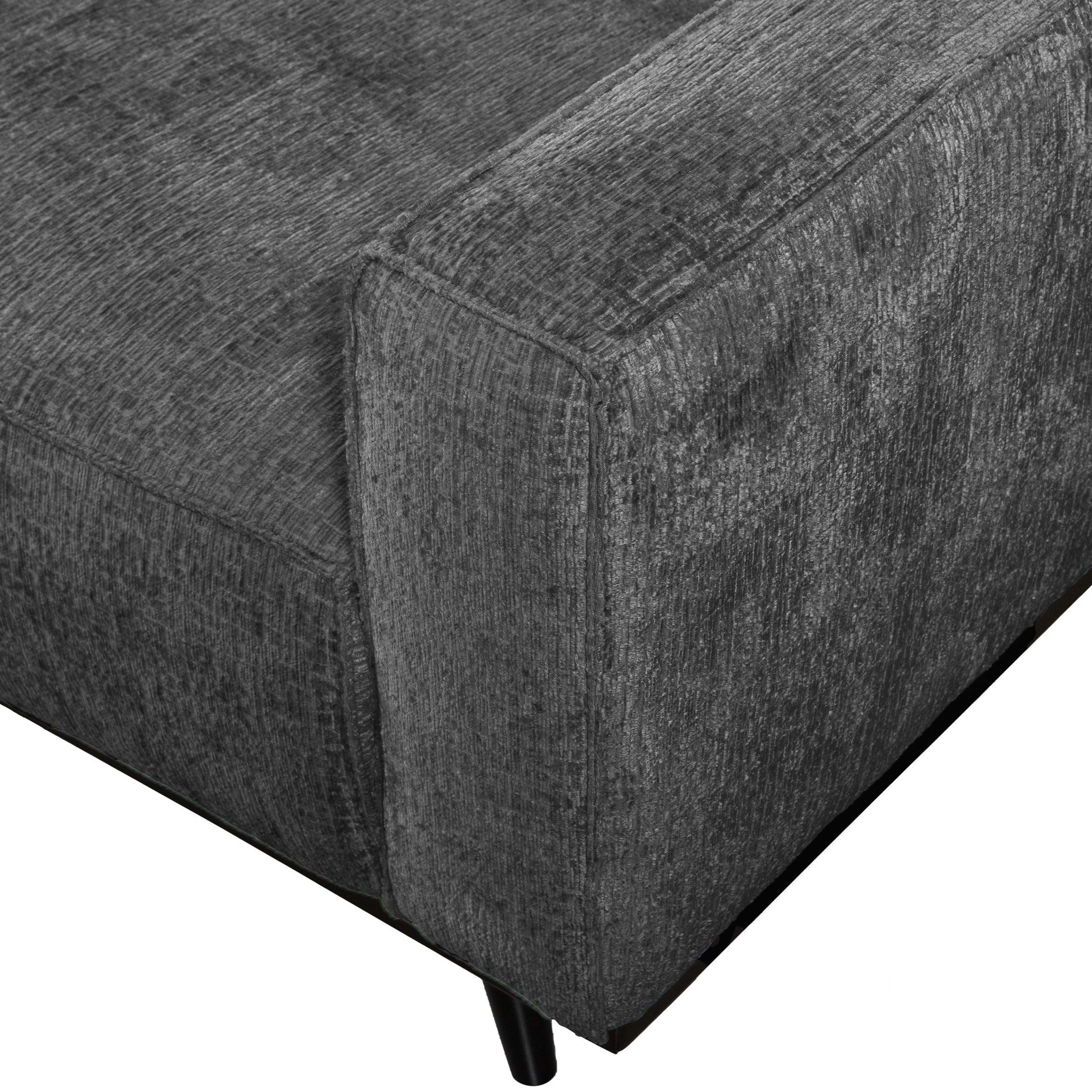 Sofa welurowa 3-osobowa STATEMENT STRUCTURE ciemnoszary Be Pure Eye on Design