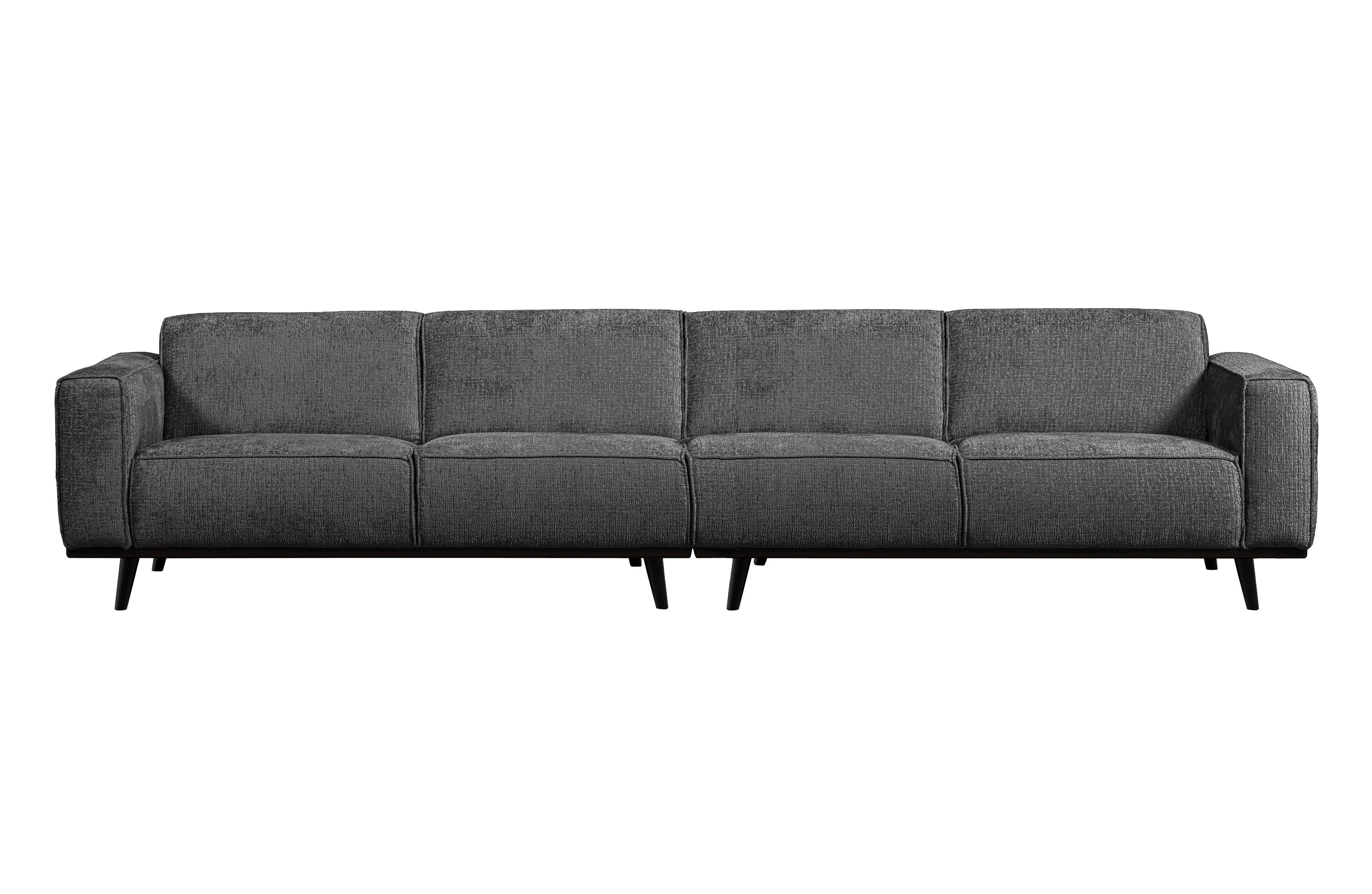 Sofa welurowa 4-osobowa STATEMENT STRUCTURE ciemnoszary Be Pure 372 cm Eye on Design
