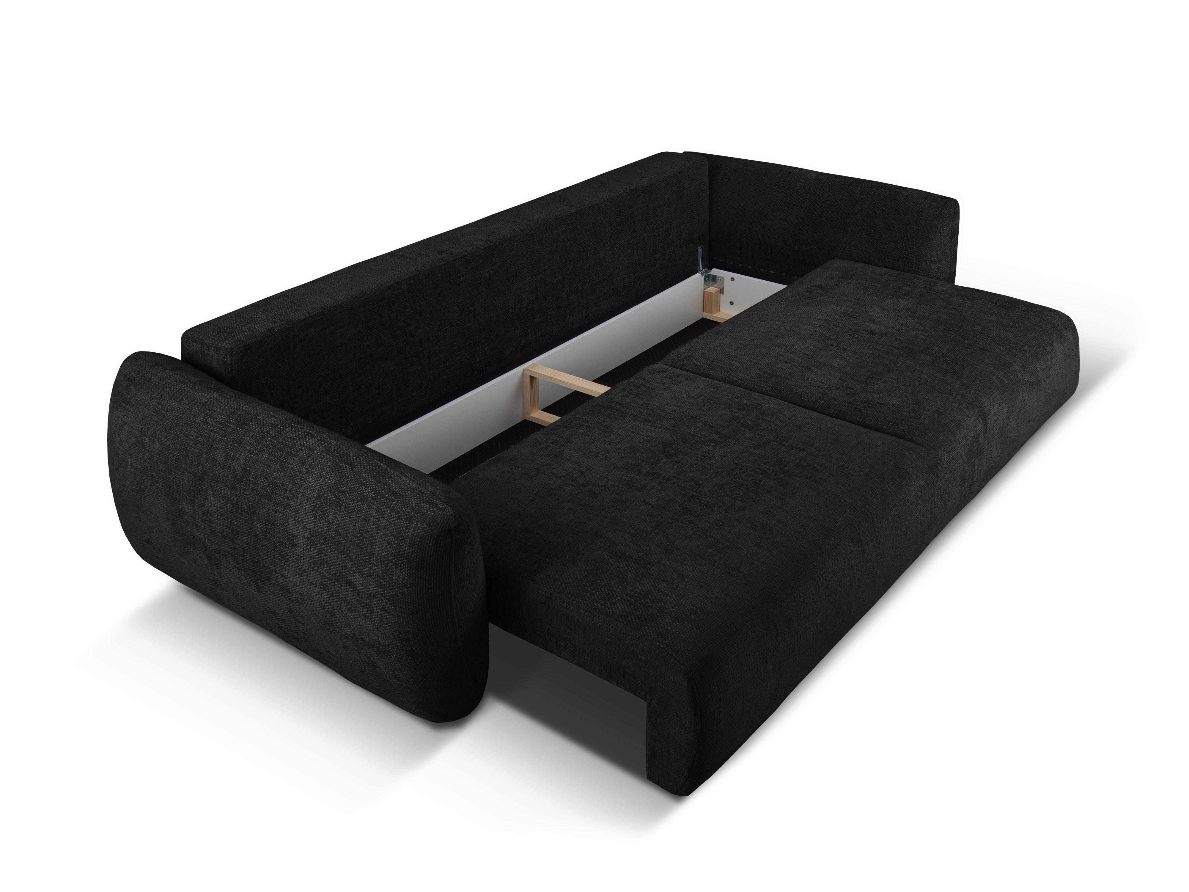 Sofa z funkcją spania MATERA czarny szenil – Cosmopolitan Design