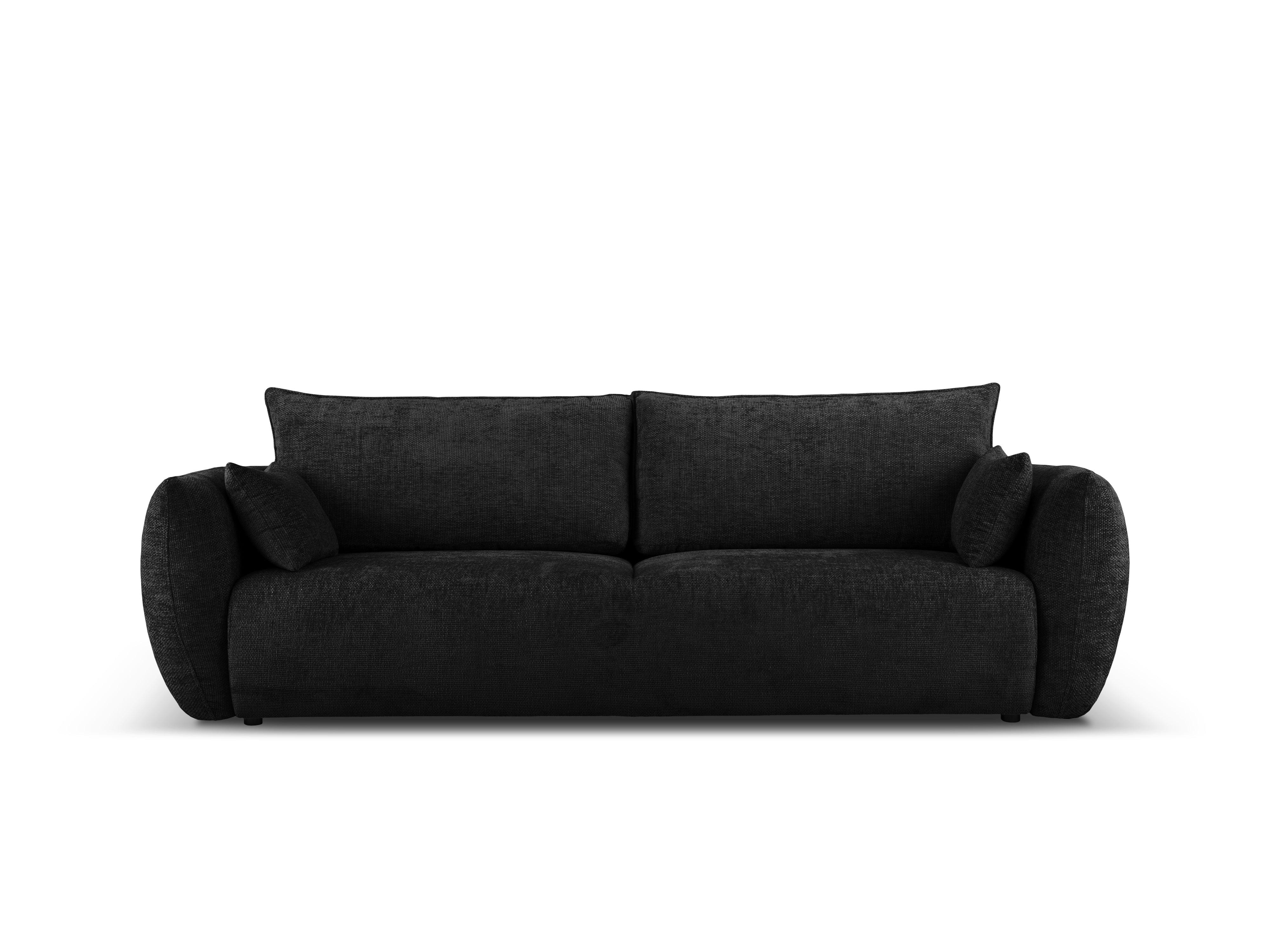 Sofa z funkcją spania MATERA czarny szenil – Cosmopolitan Design