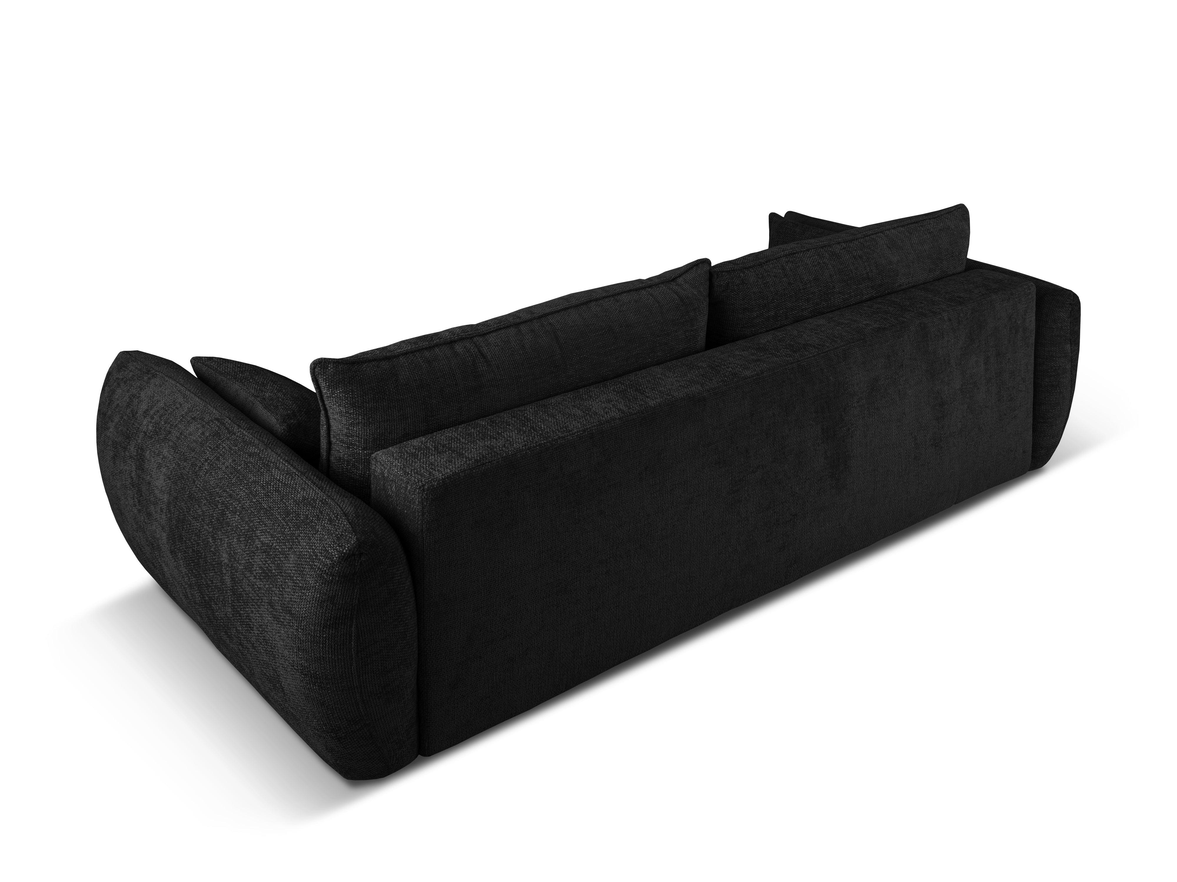 Sofa z funkcją spania MATERA czarny szenil – Cosmopolitan Design