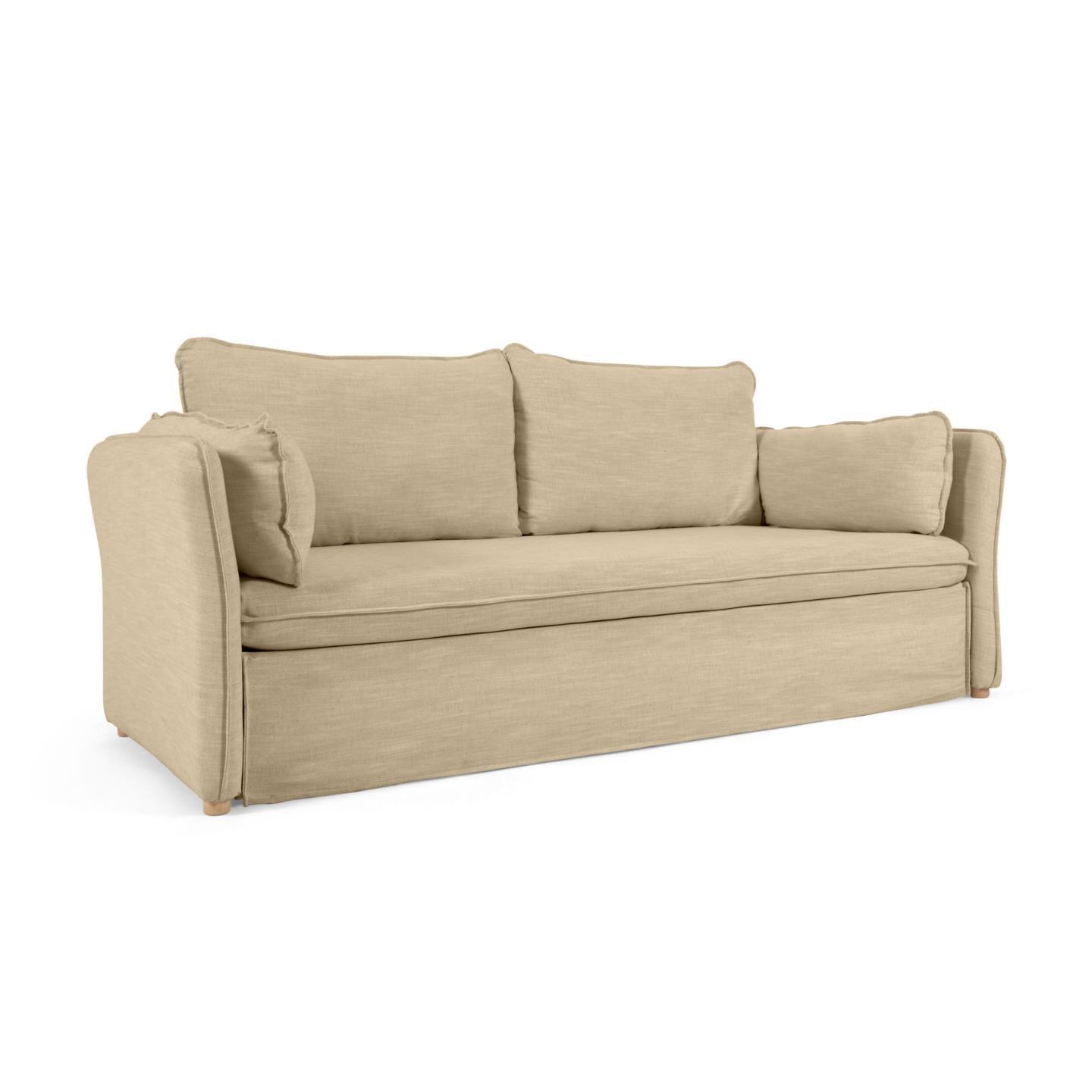 Sofa z funkcją spania TANIT beżowy La Forma Eye on Design