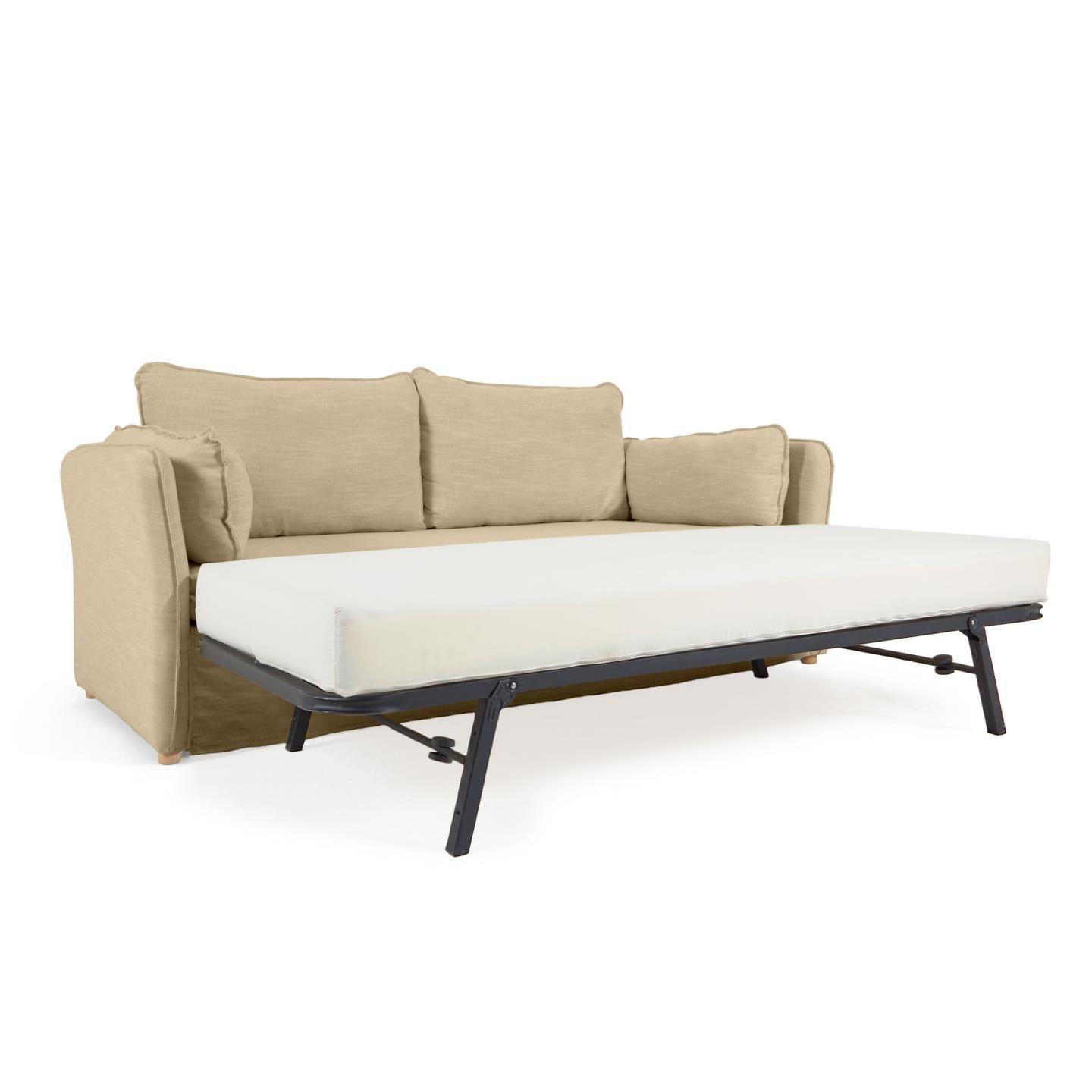 Sofa z funkcją spania TANIT beżowy La Forma Eye on Design