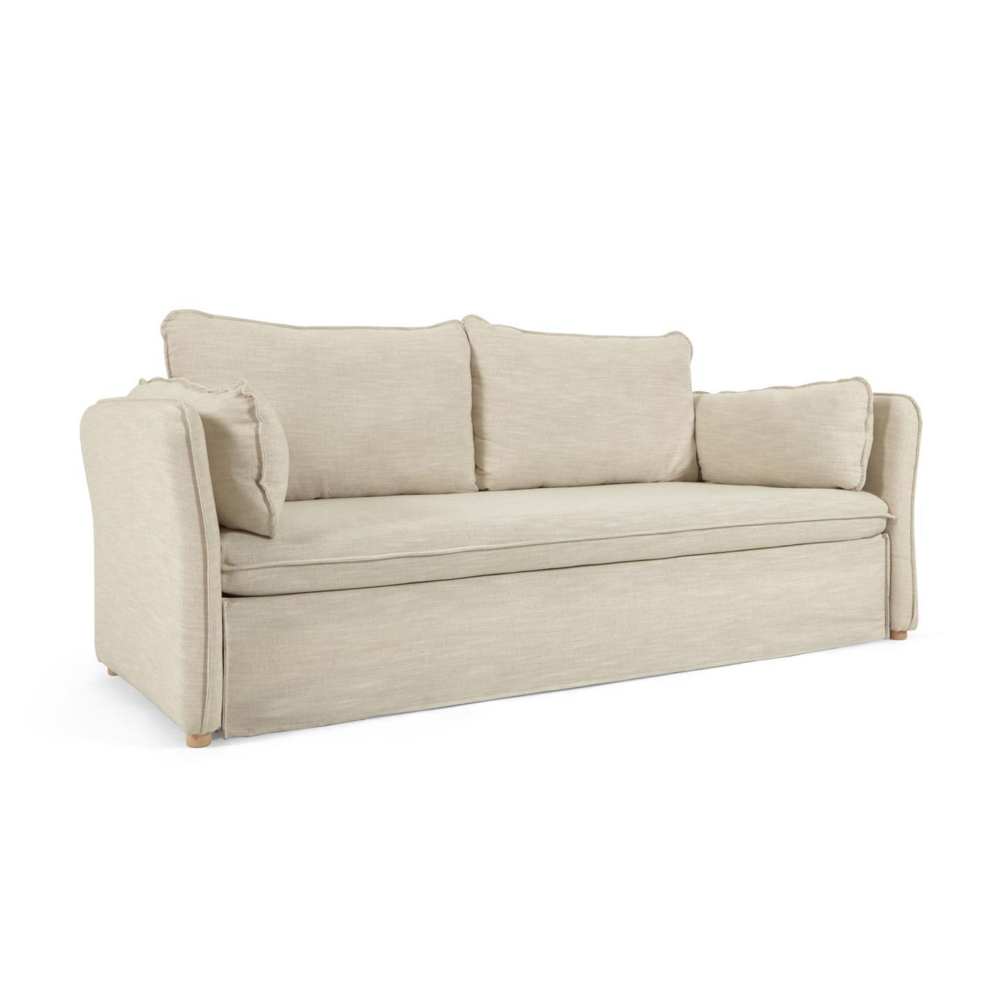 Sofa z funkcją spania TANIT kremowy La Forma Eye on Design