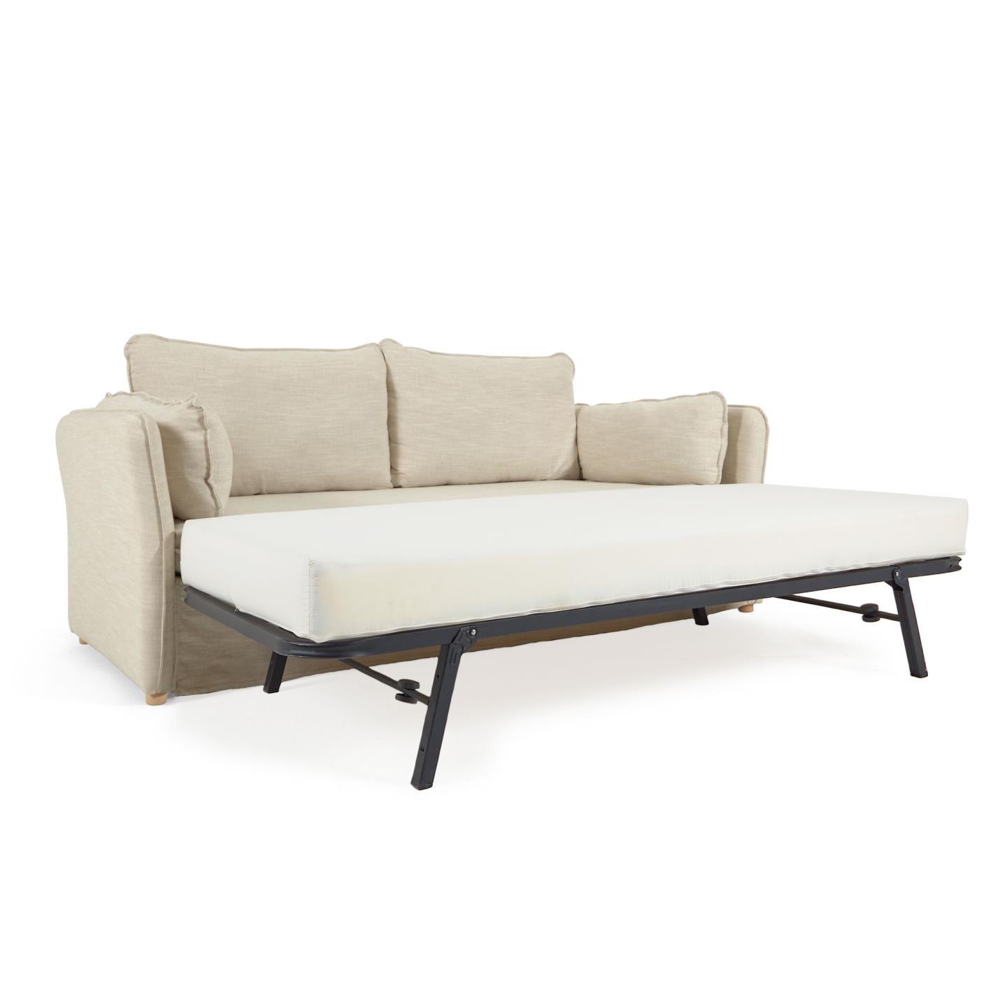 Sofa z funkcją spania TANIT kremowy La Forma Eye on Design