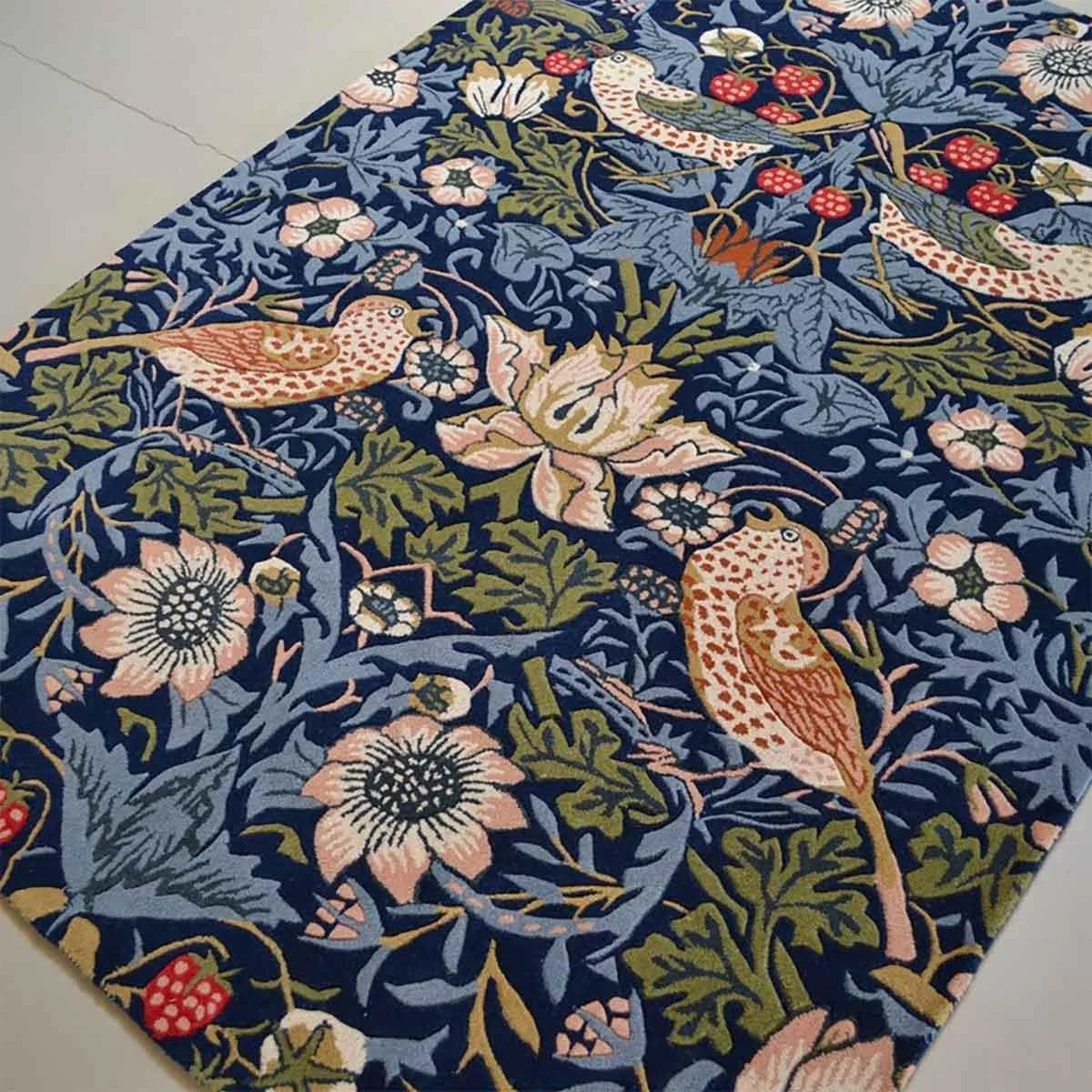 Strawberry Thief Indigo Blue-Green rug