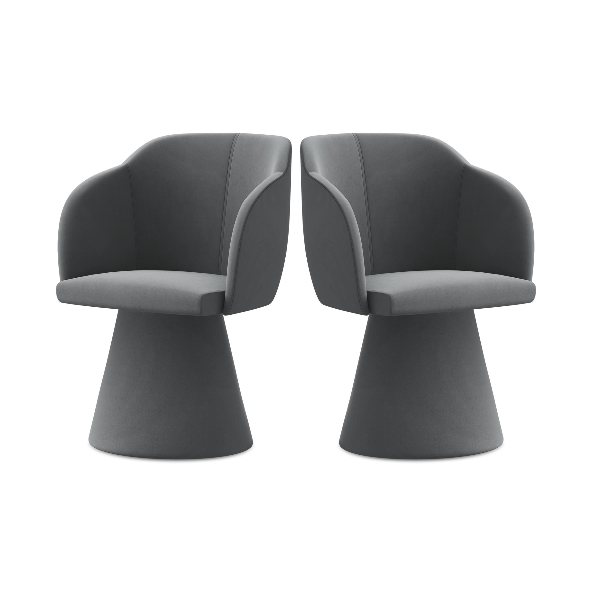 Velvet Chair KANOA Steel Gray
