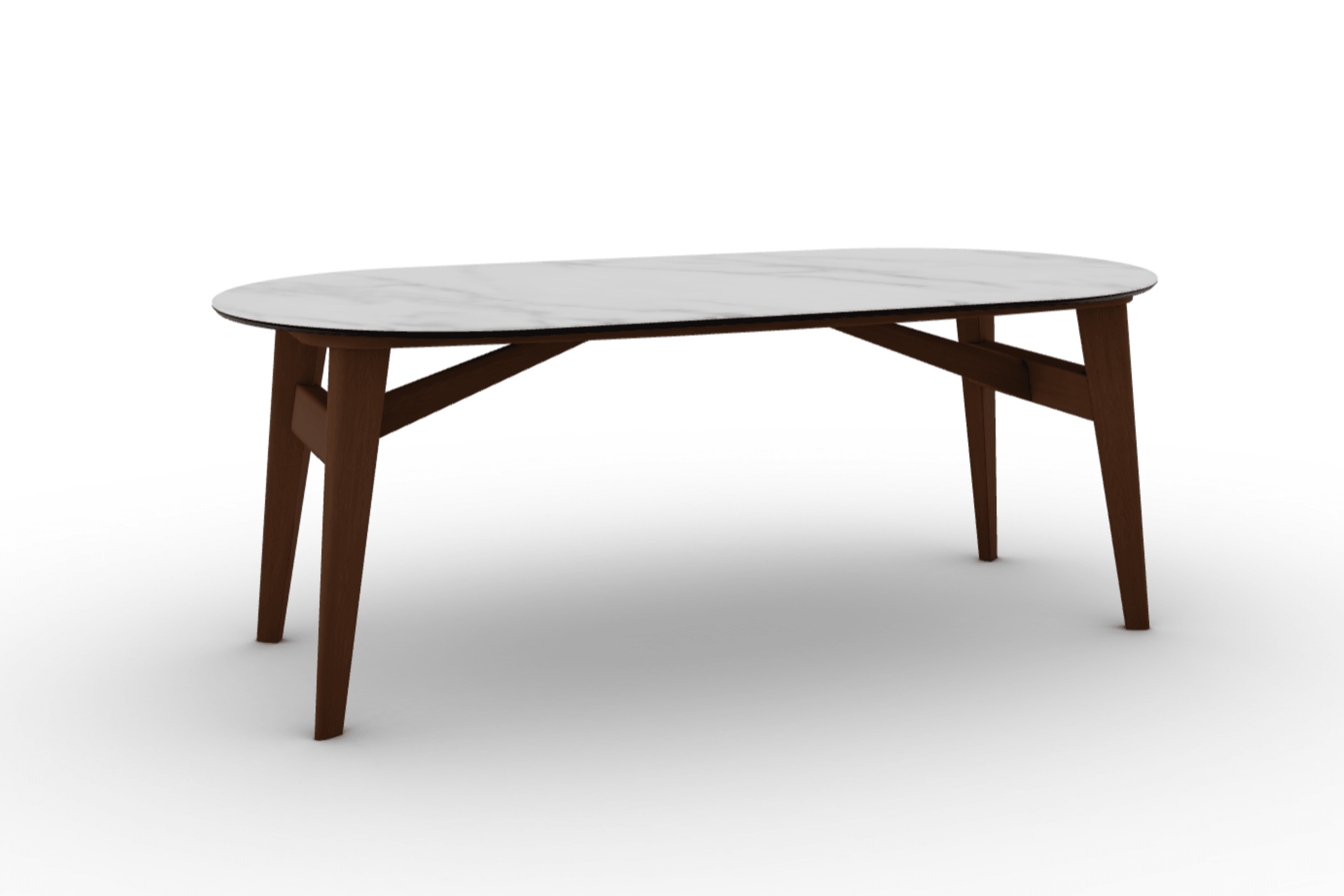 Stół elipsa ABREY kremowy marmur Calligaris Eye on Design