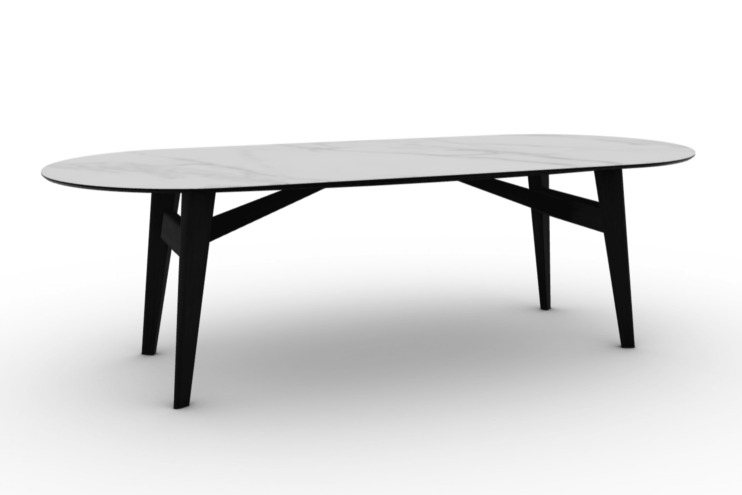 Stół elipsa ABREY kremowy marmur Calligaris Eye on Design