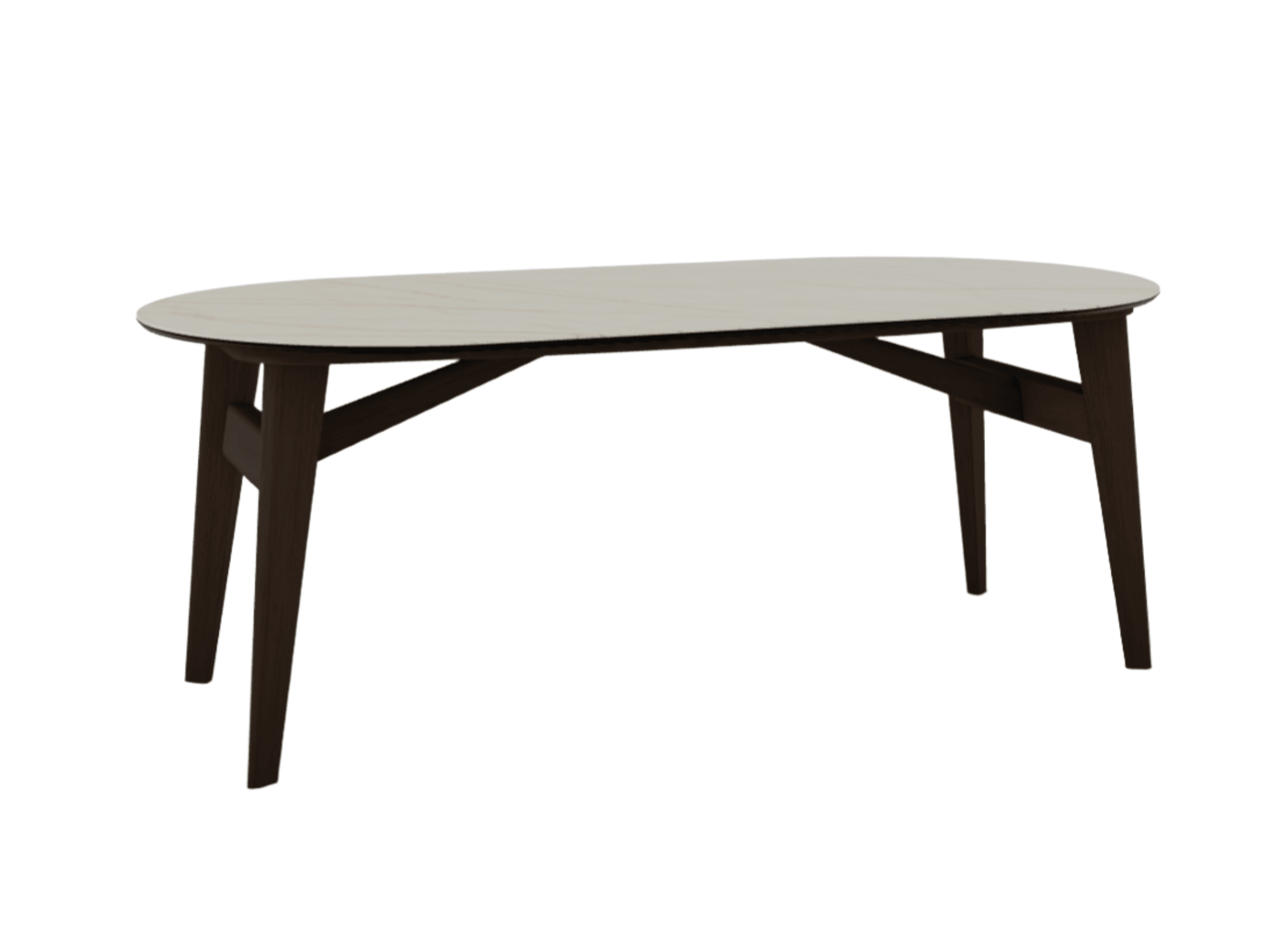 Stół elipsa ABREY złoty marmur Calligaris Eye on Design