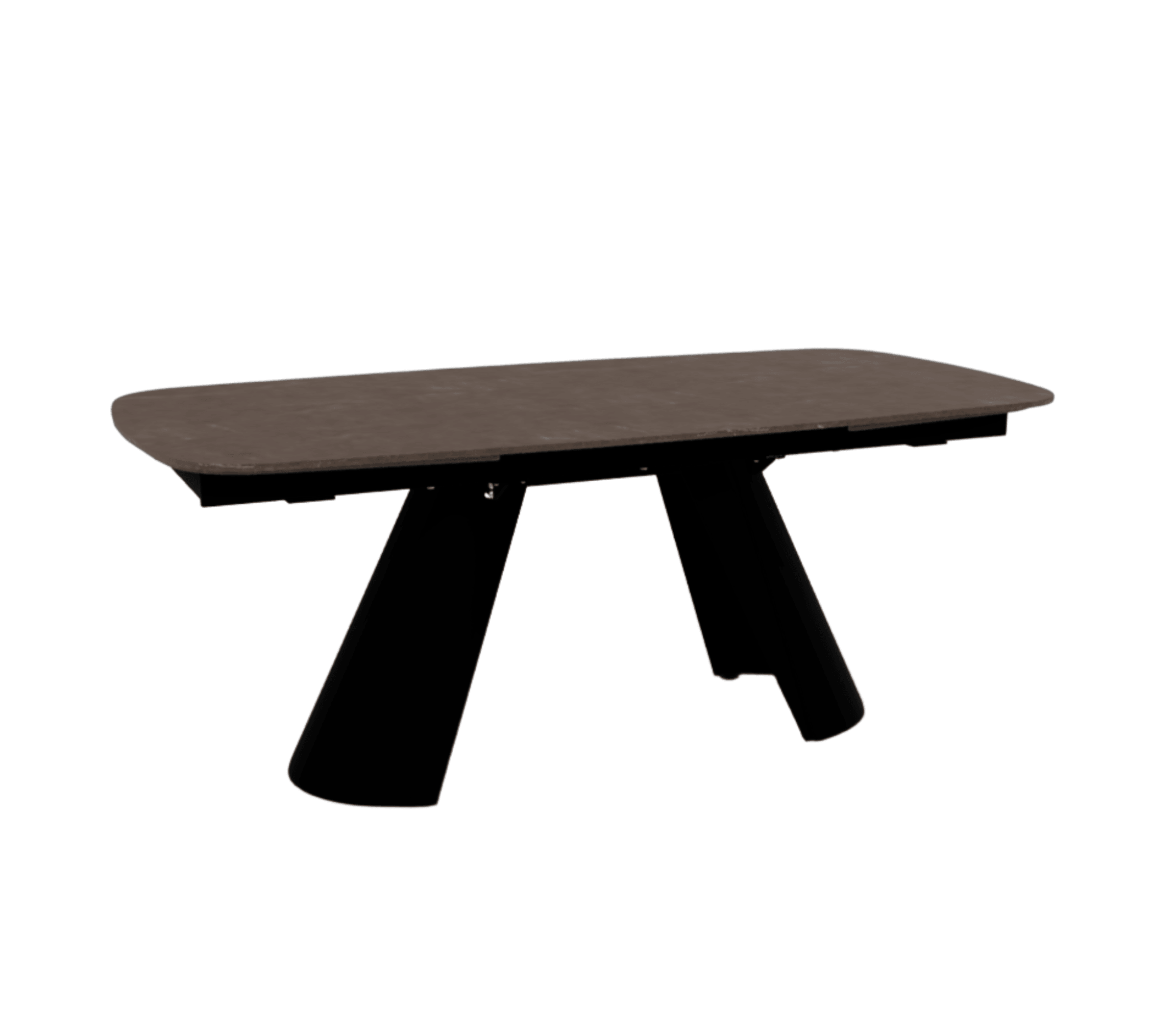 Stół elipsa rozkładany APIAN brązowa ceramika Calligaris matowa czerń matowa czerń Eye on Design