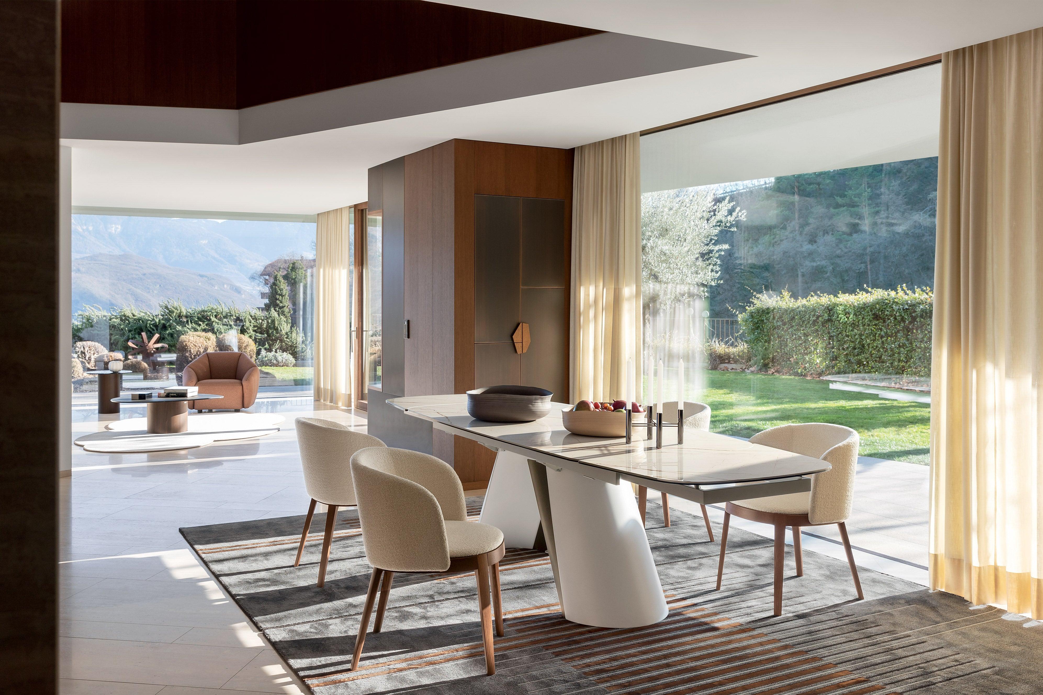 Stół elipsa rozkładany APIAN kremowy marmur Calligaris Eye on Design