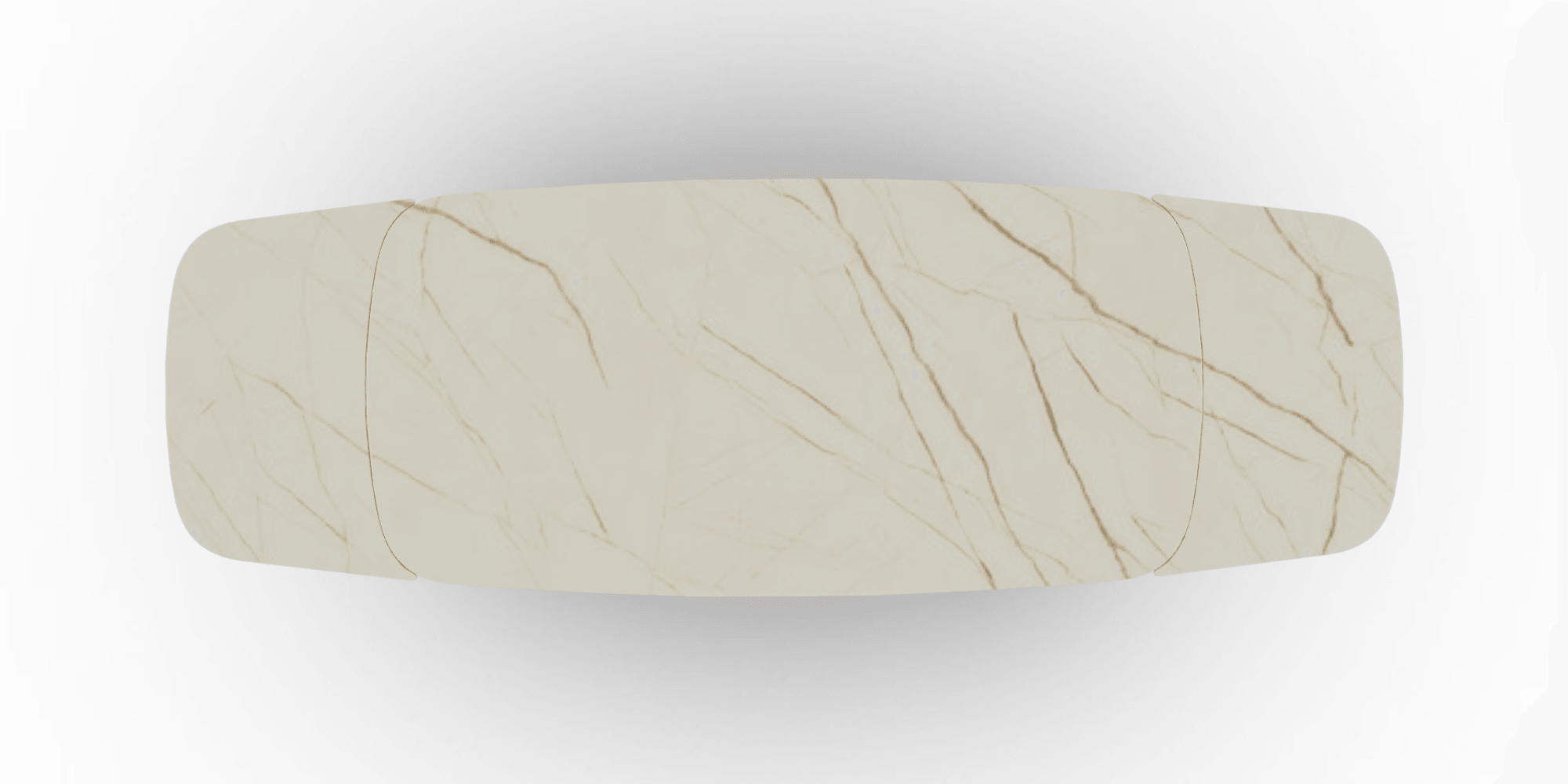 Stół elipsa rozkładany APIAN złoty marmur Calligaris Eye on Design