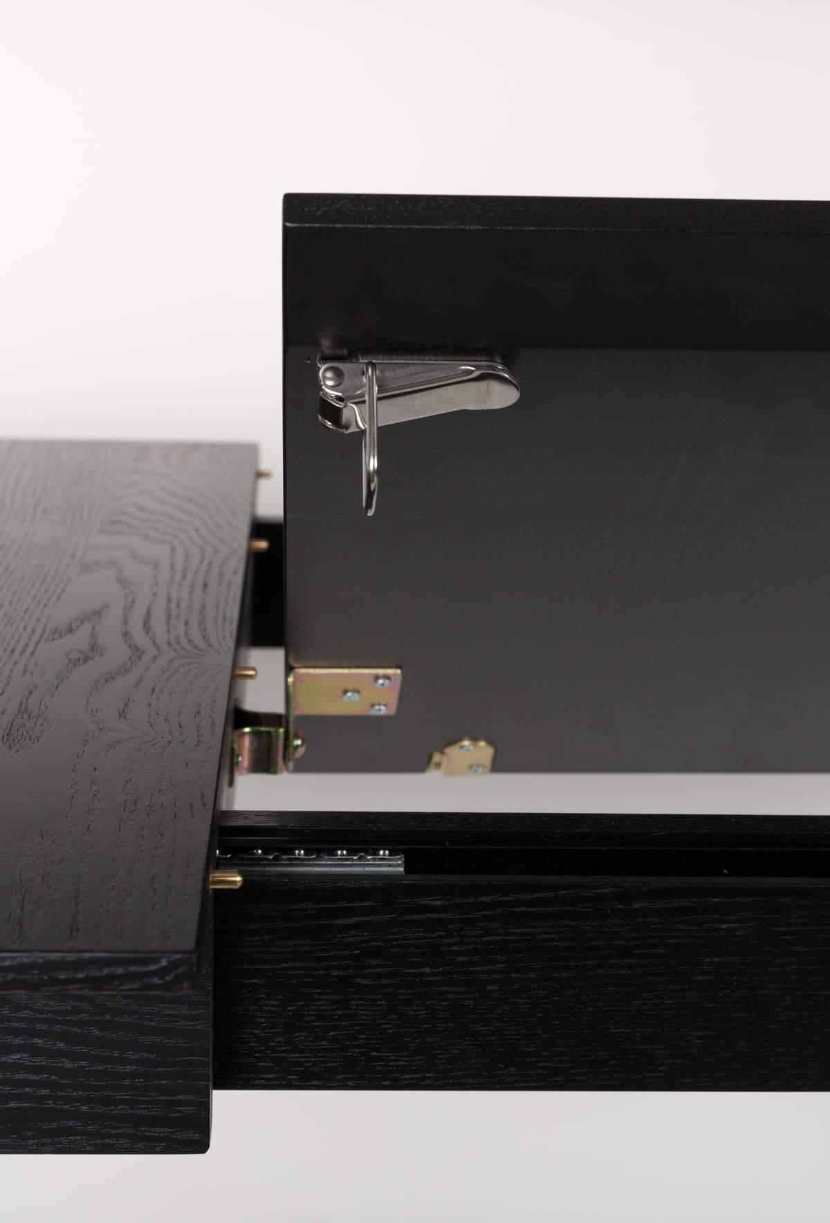 Stół GLIMPS 120/162 x 80 czarny Zuiver Eye on Design