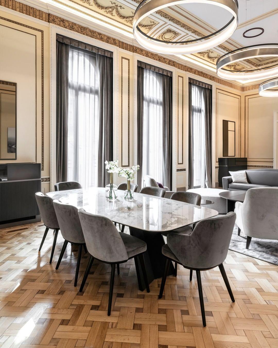 Stół ICARO biały marmur Calligaris Eye on Design