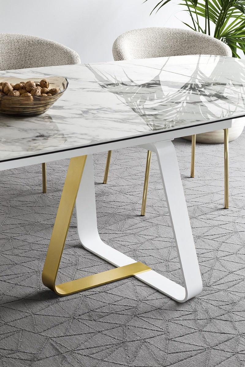 Stół jadalniany SUNSHINE jasnoszara ceramika Calligaris Eye on Design