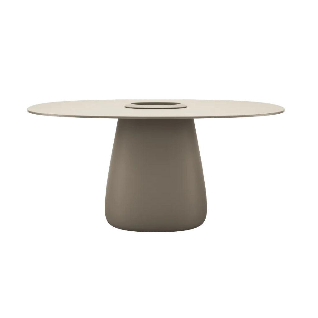 Stół ogrodowy z pojemnikiem COBBLE kość słoniowa Qeeboo 160 cm Eye on Design