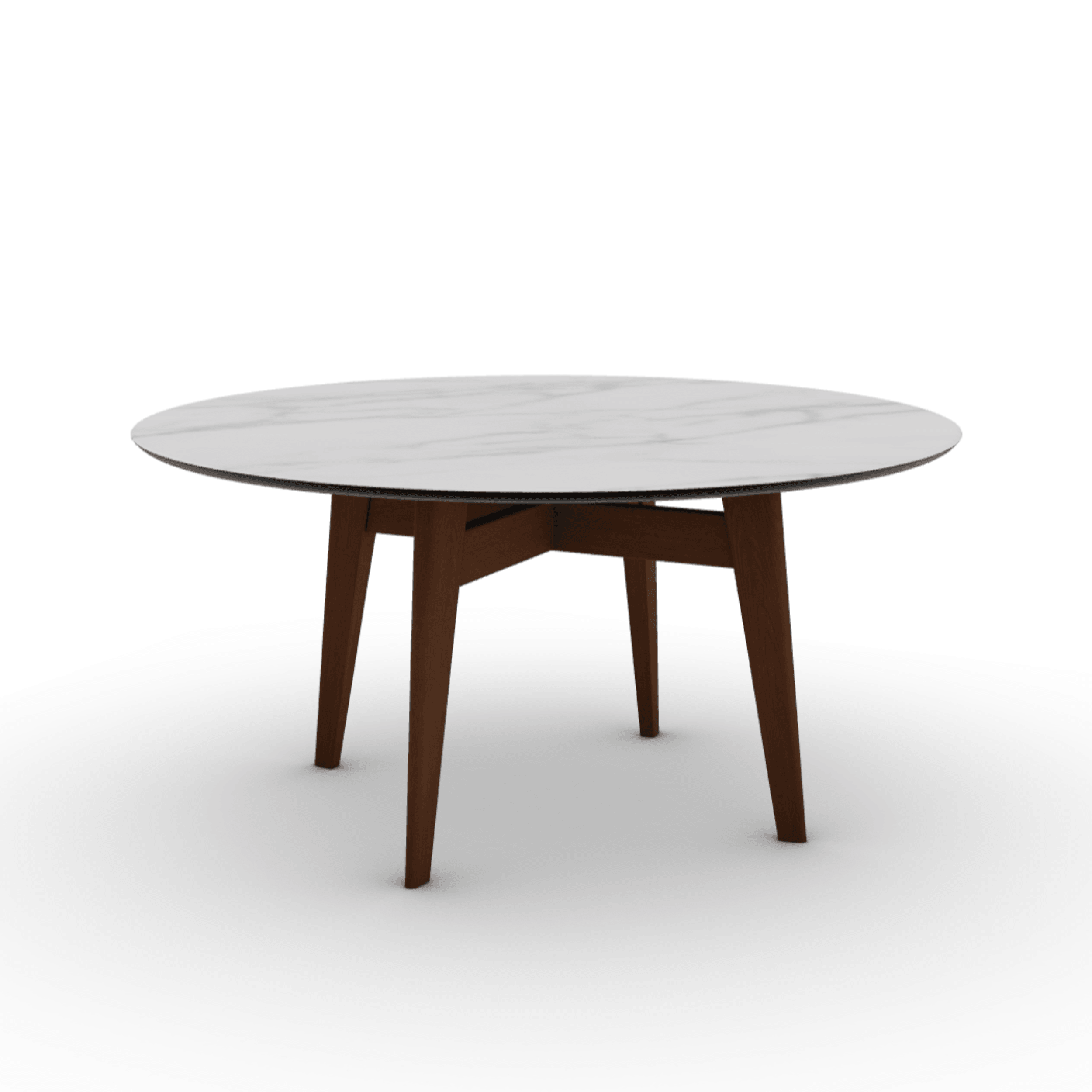 Stół okrągły ABREY kremowy marmur do jadalni – Calligaris
