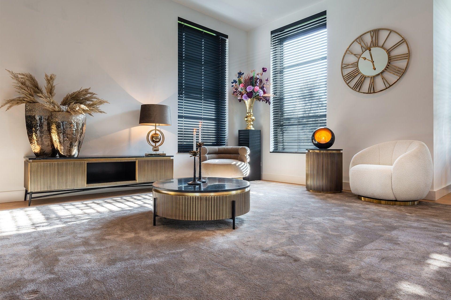 Stół okrągły IRONVILLE złoty Richmond Interiors Eye on Design