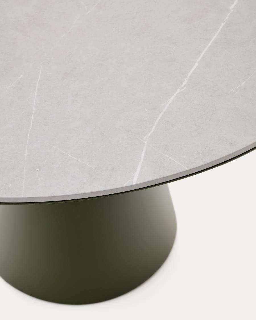 stół okrągły ogrodowy TUDOS szary z ceramicznym blatem La Forma Eye on Design