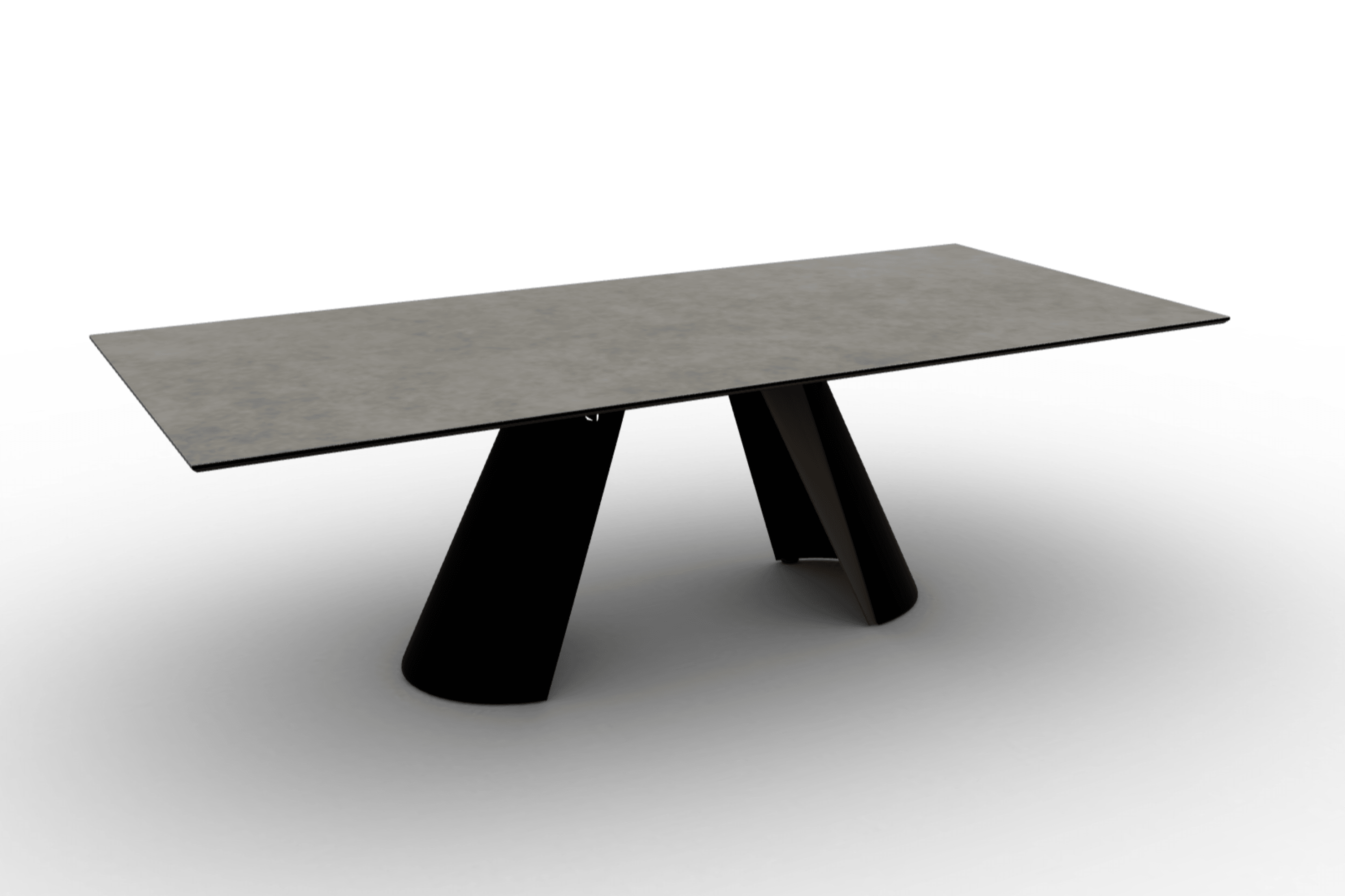 Stół prostokątny APIAN jasnoszara ceramika Calligaris matowa czerń matowy brąz Eye on Design