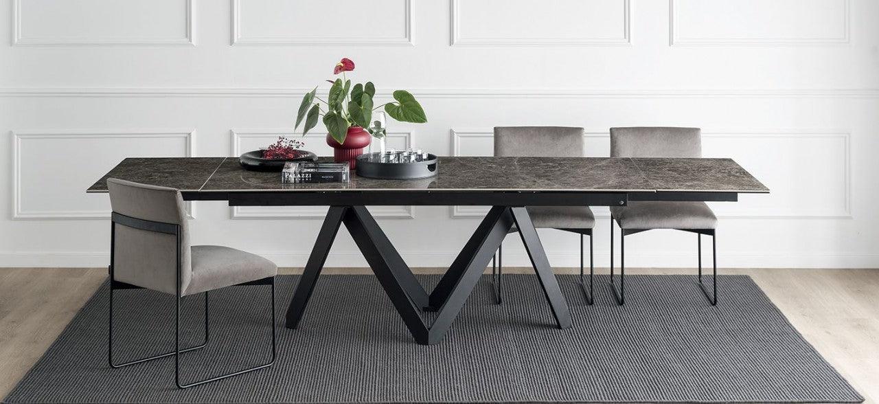 Stół prostokątny rozkładany CARTESIO cement Calligaris Eye on Design