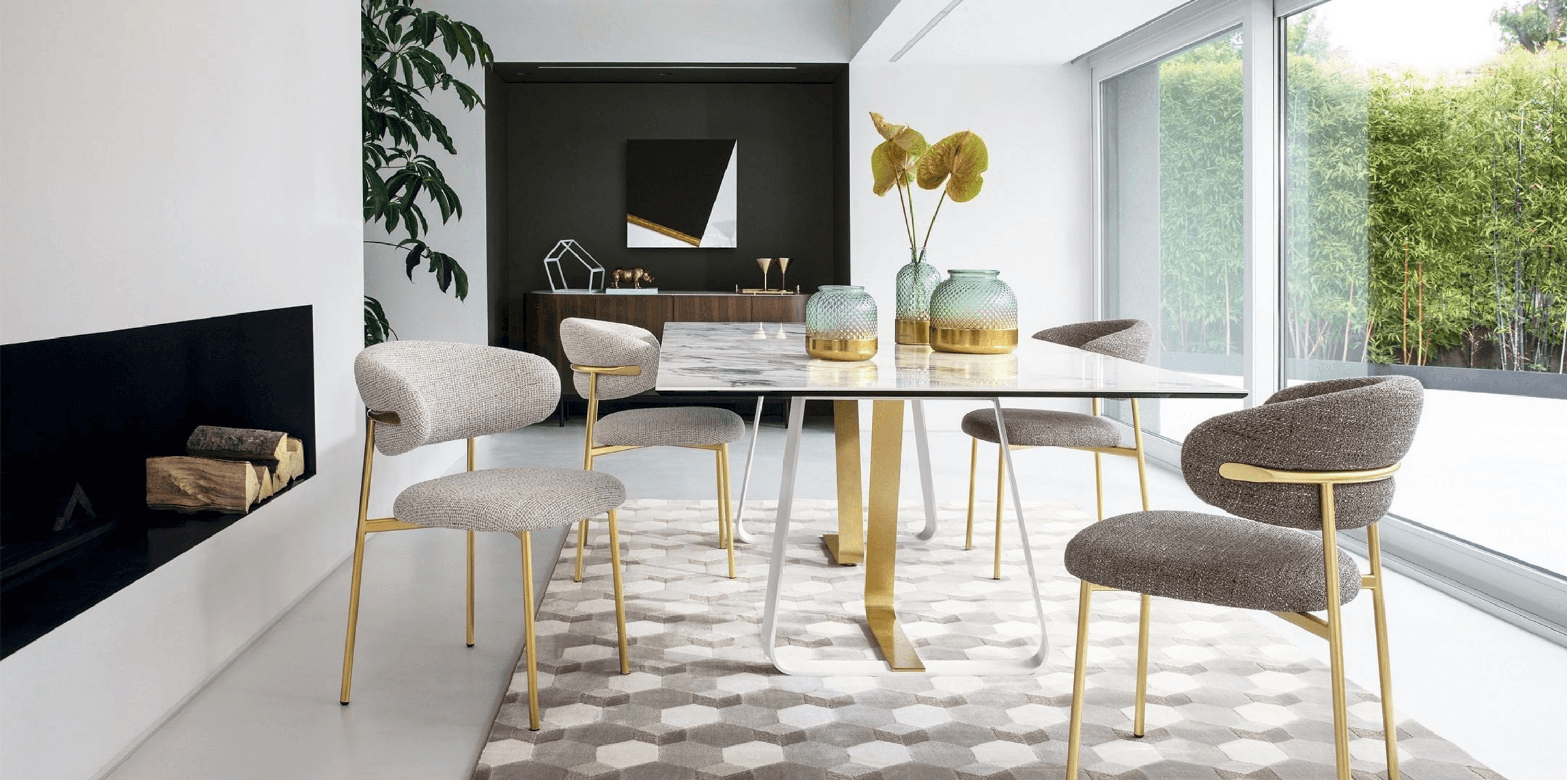 Stół prostokątny SUNSHINE jasnoszara ceramika Calligaris Eye on Design