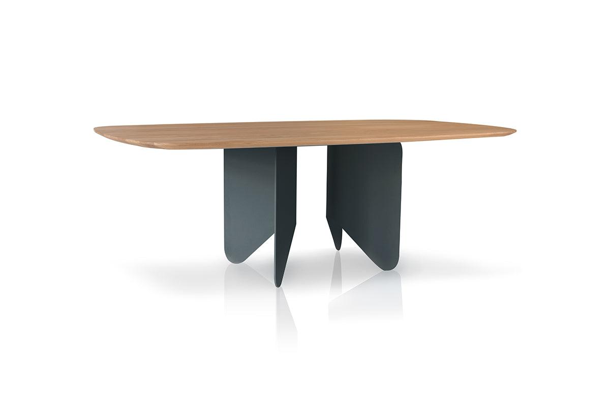 Stół ROOTS lity dąb z metalową podstawą Nobonobo Eye on Design