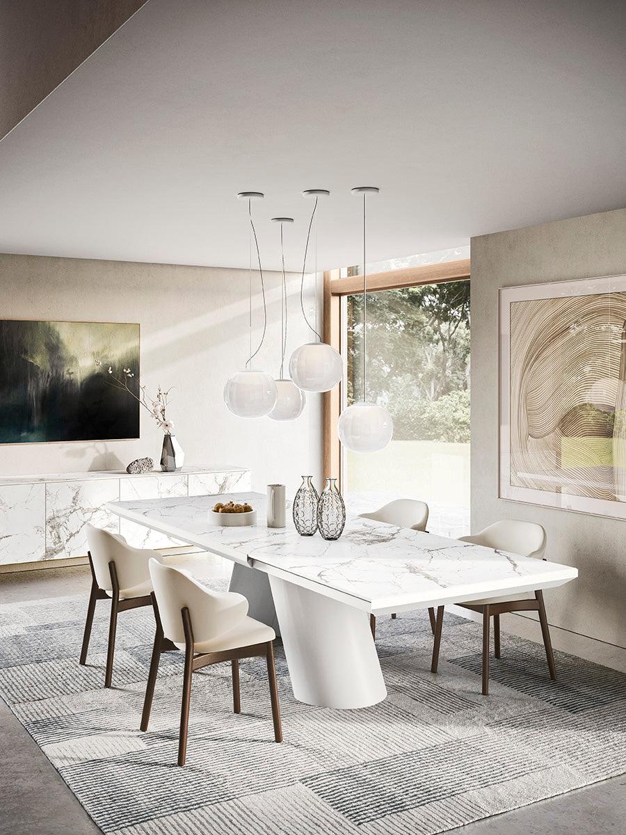 Stół rozkładany APIAN piaskowy marmur Calligaris Eye on Design