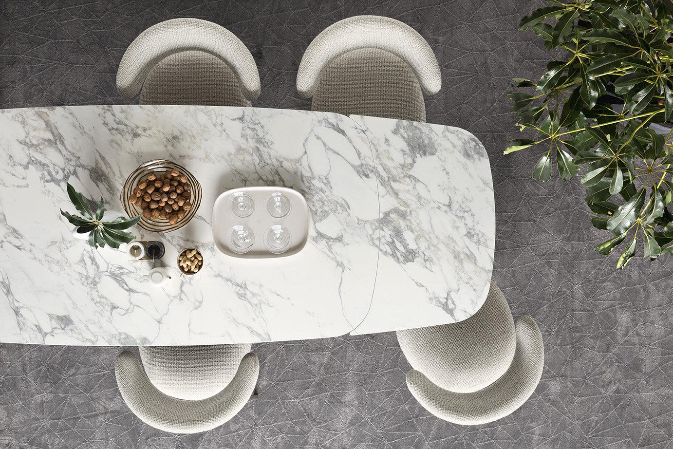 Stół rozkładany CARTESIO antracytowy marmur Calligaris Eye on Design