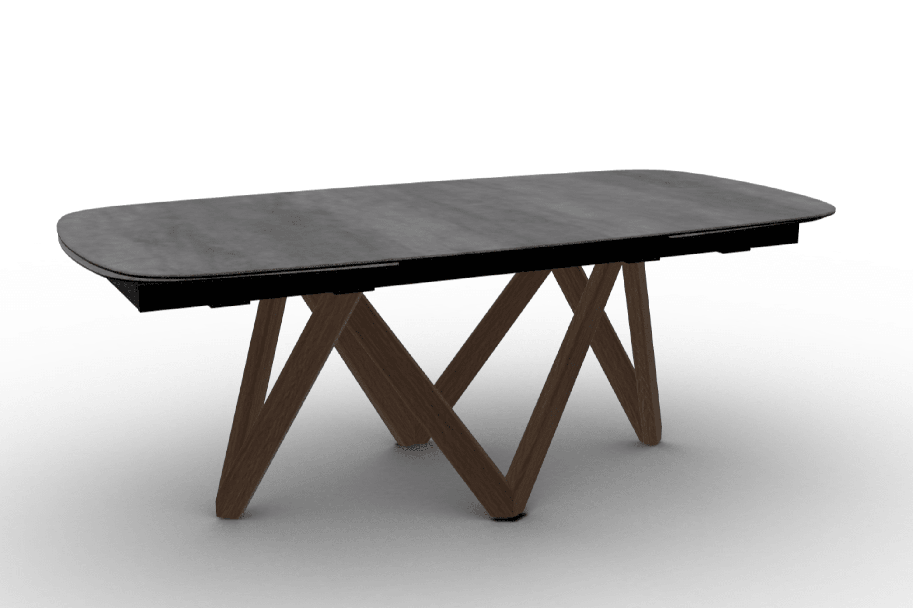 Stół rozkładany CARTESIO cement Calligaris 200 cm ciemnobrązowe drewno Eye on Design