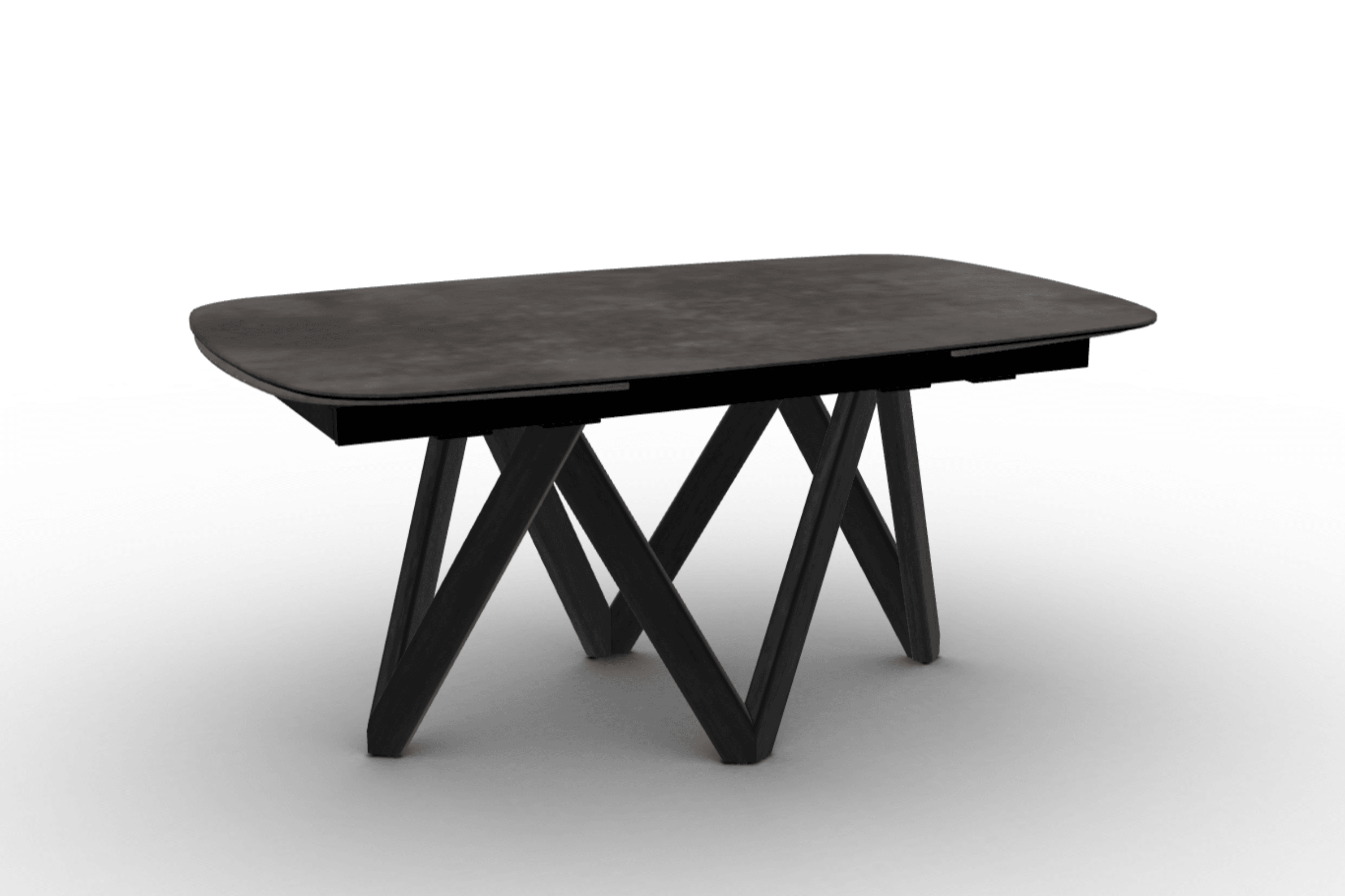 Stół rozkładany CARTESIO ciemnoszara ceramika Calligaris 165 cm czarne matowe drewno Eye on Design