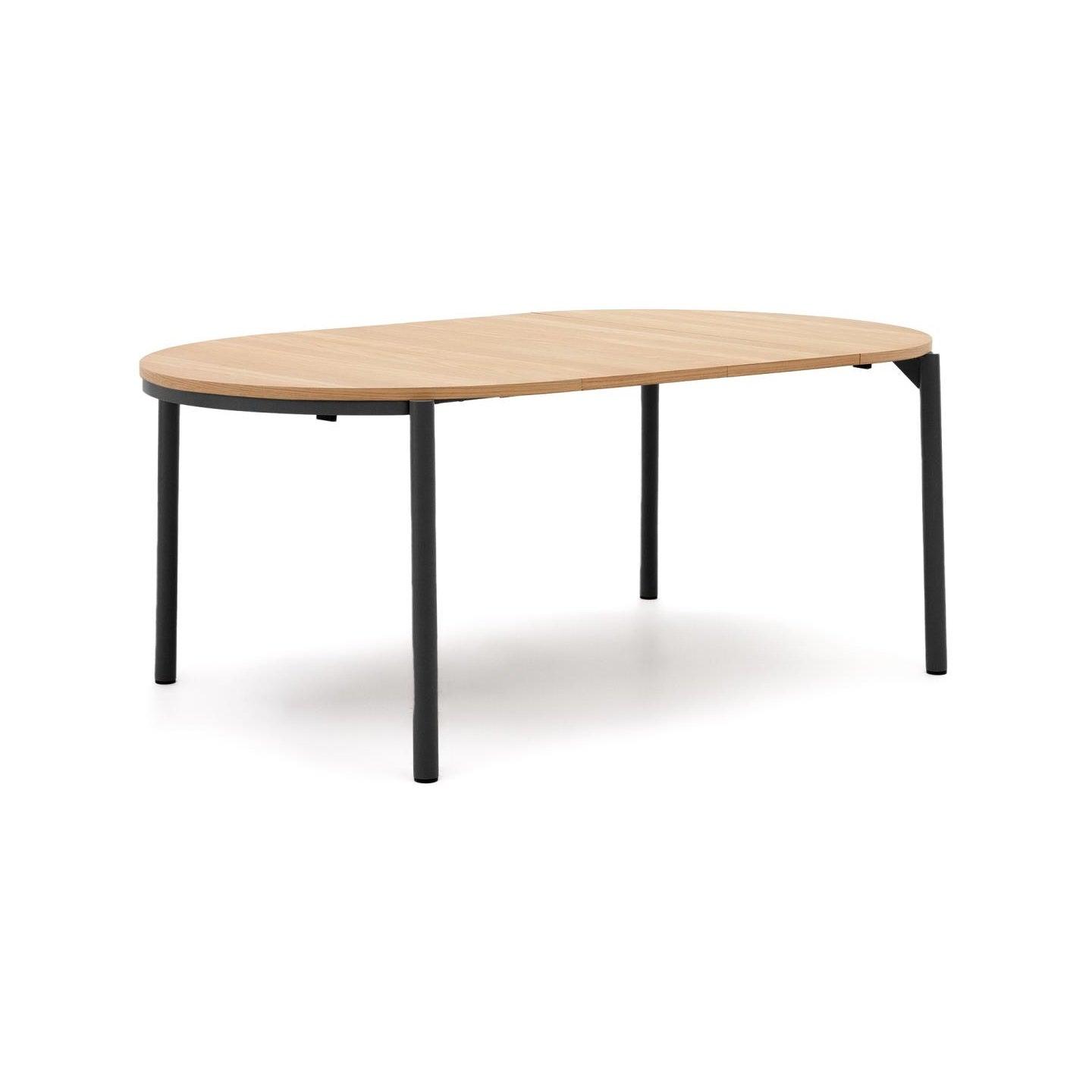 Stół rozkładany MONTUIRI fornir dębowy z czarną podstawą La Forma Eye on Design