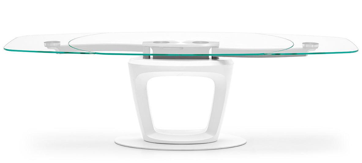Stół rozkładany ORBITAL transparentne szkło Calligaris Eye on Design