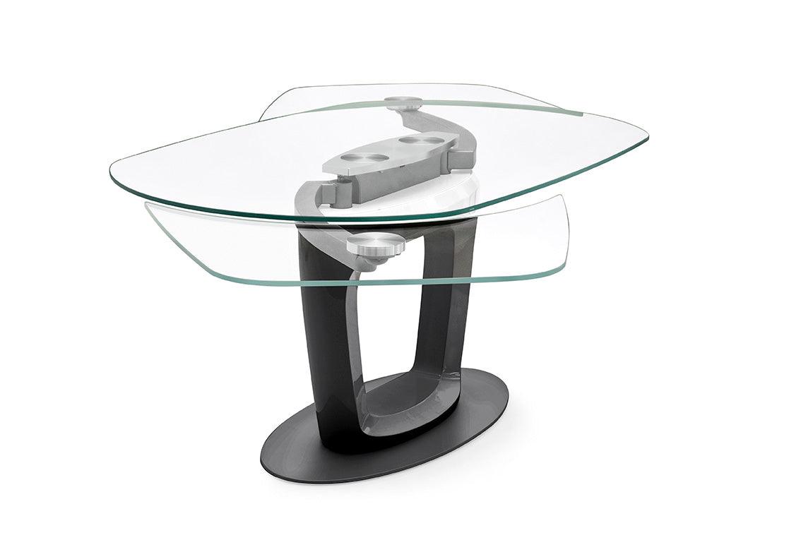 Stół rozkładany ORBITAL transparentne szkło Calligaris Eye on Design