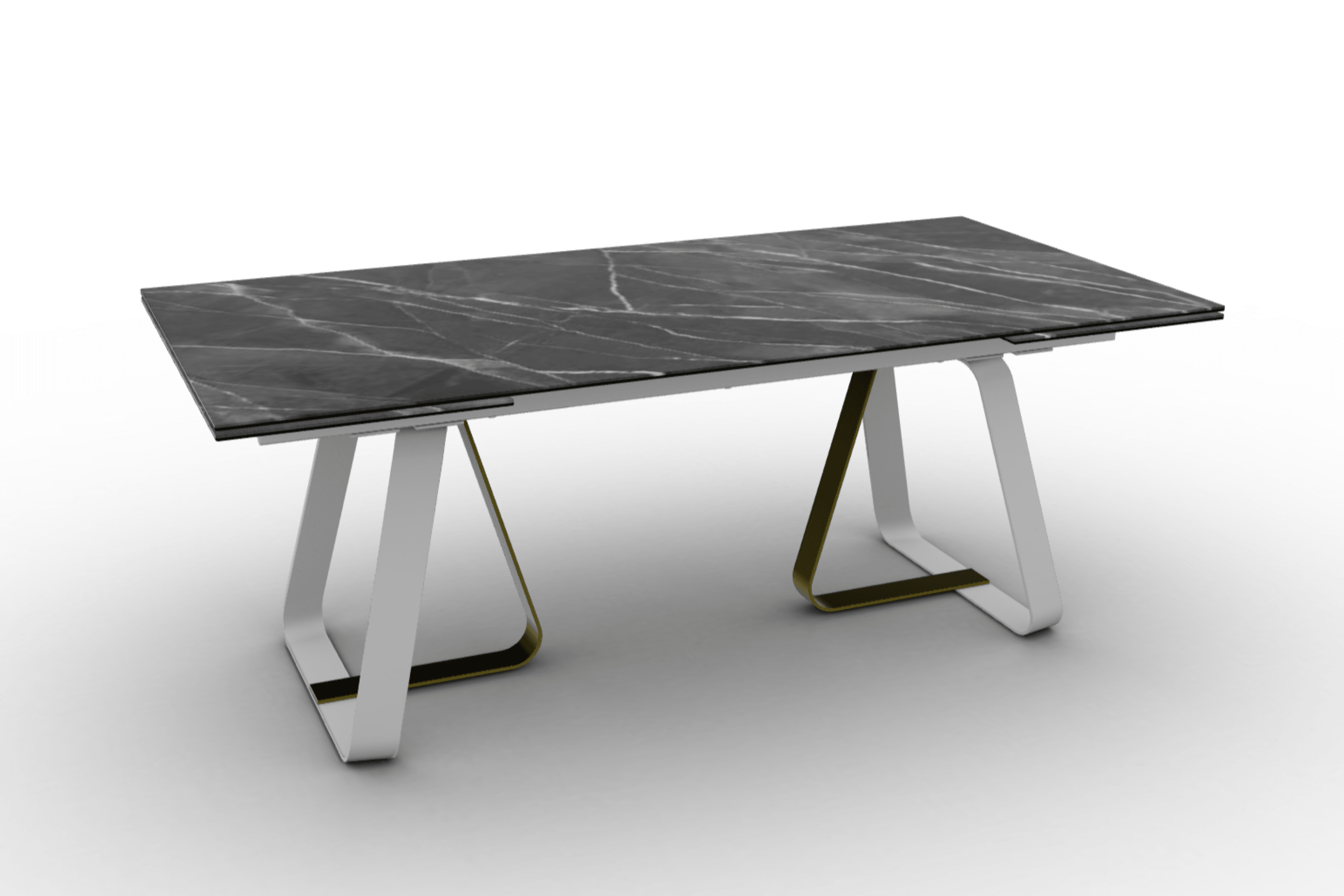 Stół rozkładany prostokątny SUNSHINE antracytowy marmur Calligaris Eye on Design